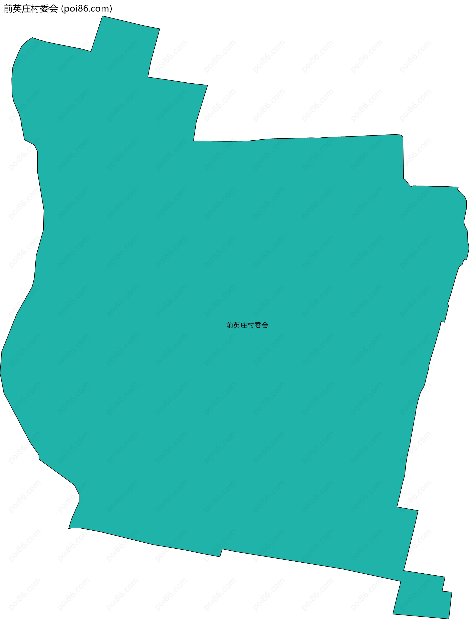 前英庄村委会边界地图