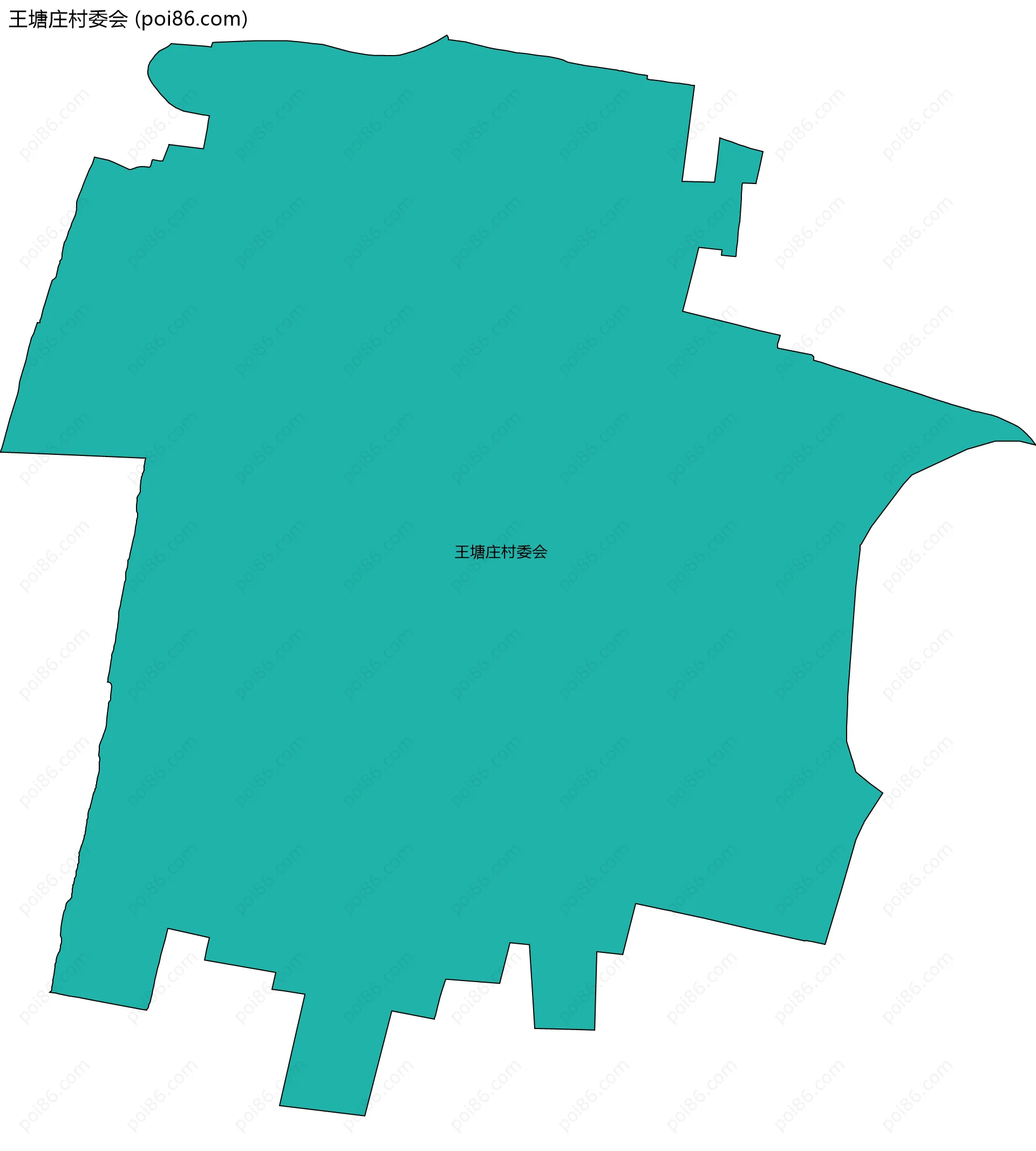 王塘庄村委会边界地图