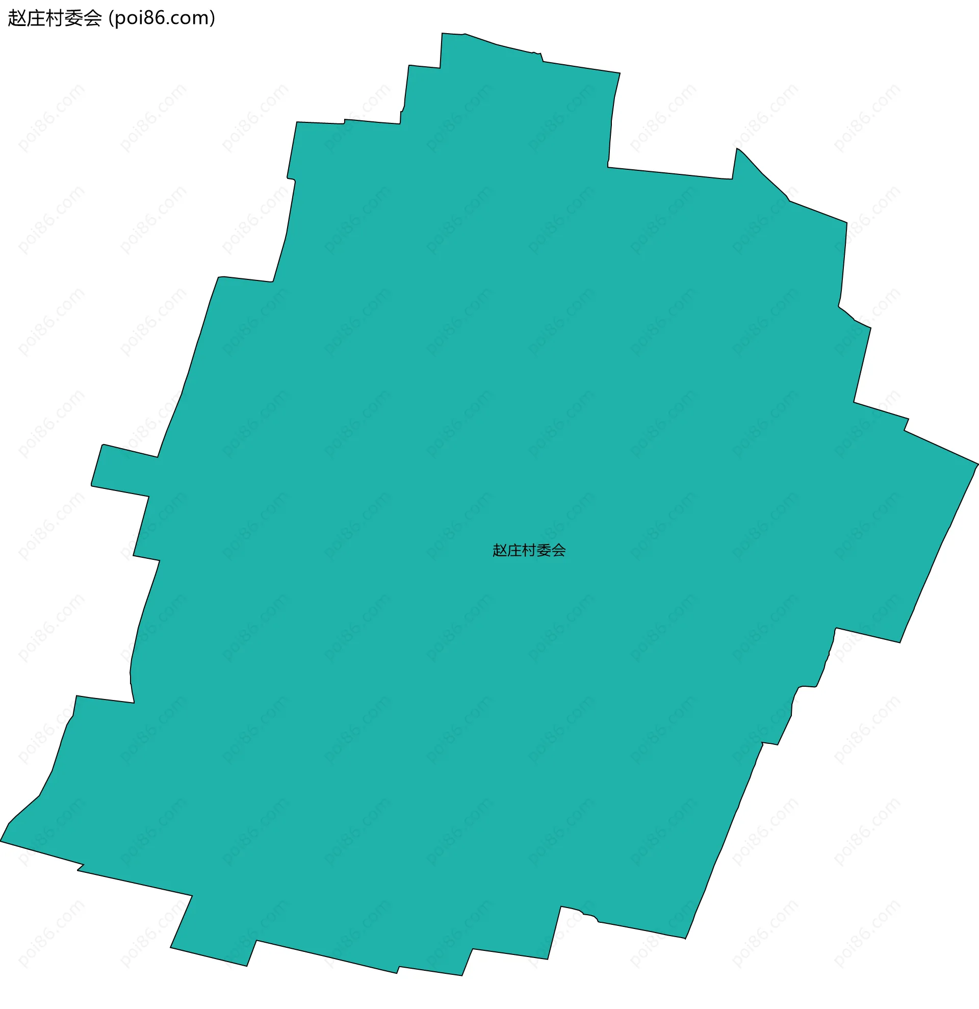 赵庄村委会边界地图