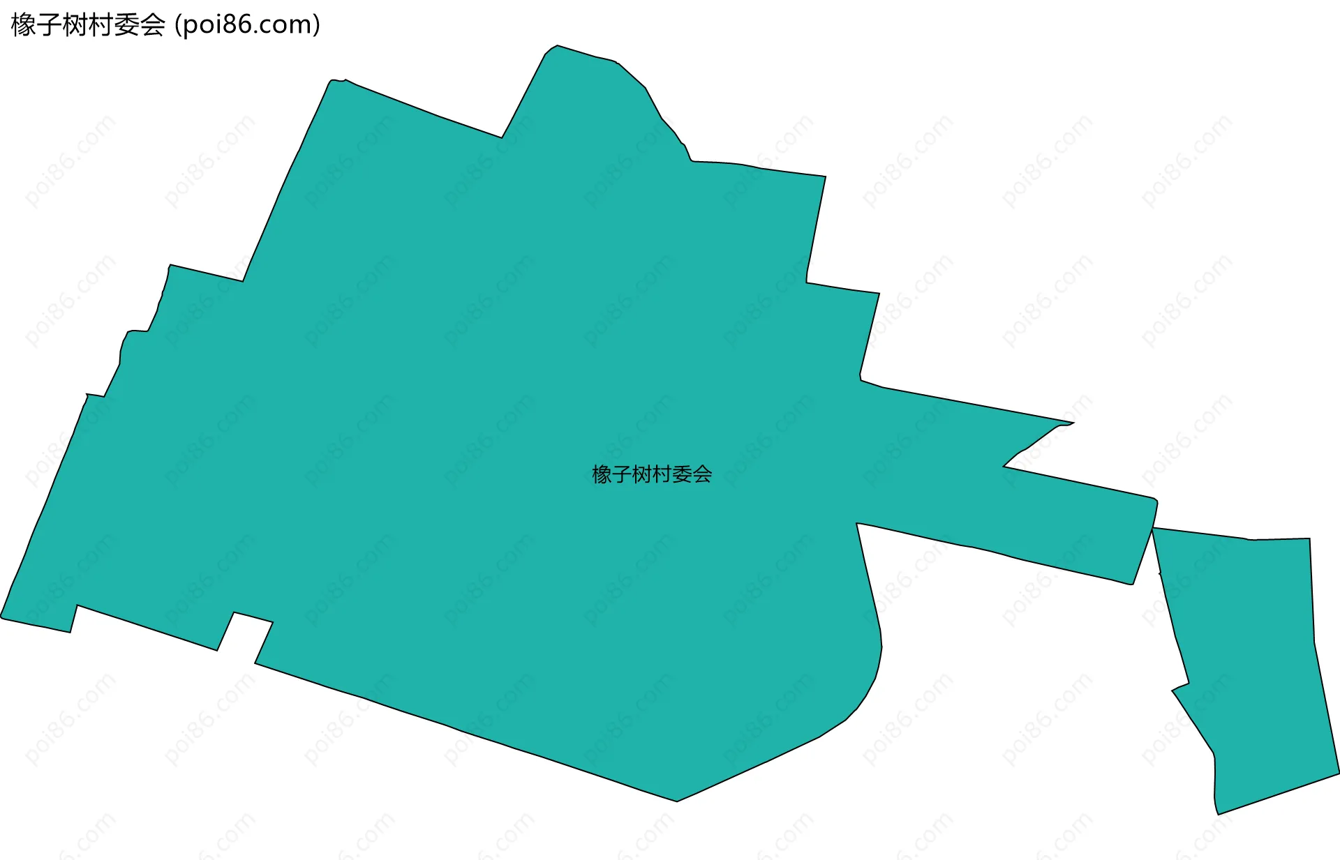 橡子树村委会边界地图