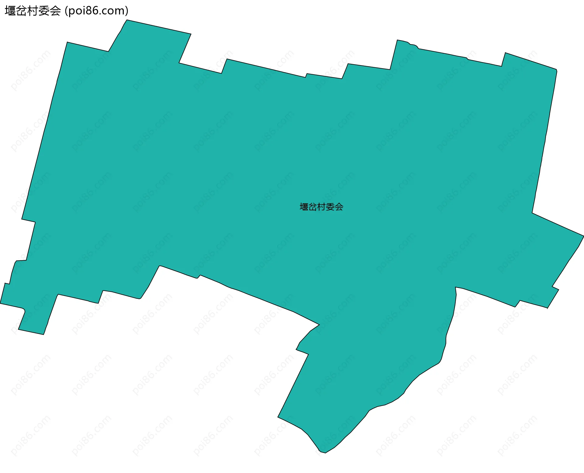 堰岔村委会边界地图