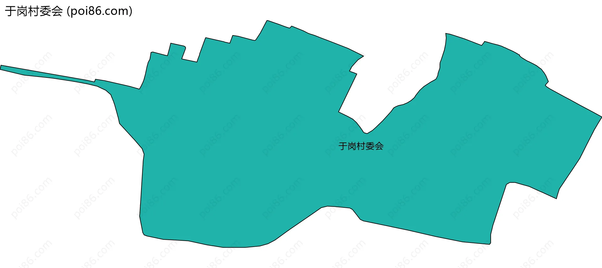 于岗村委会边界地图