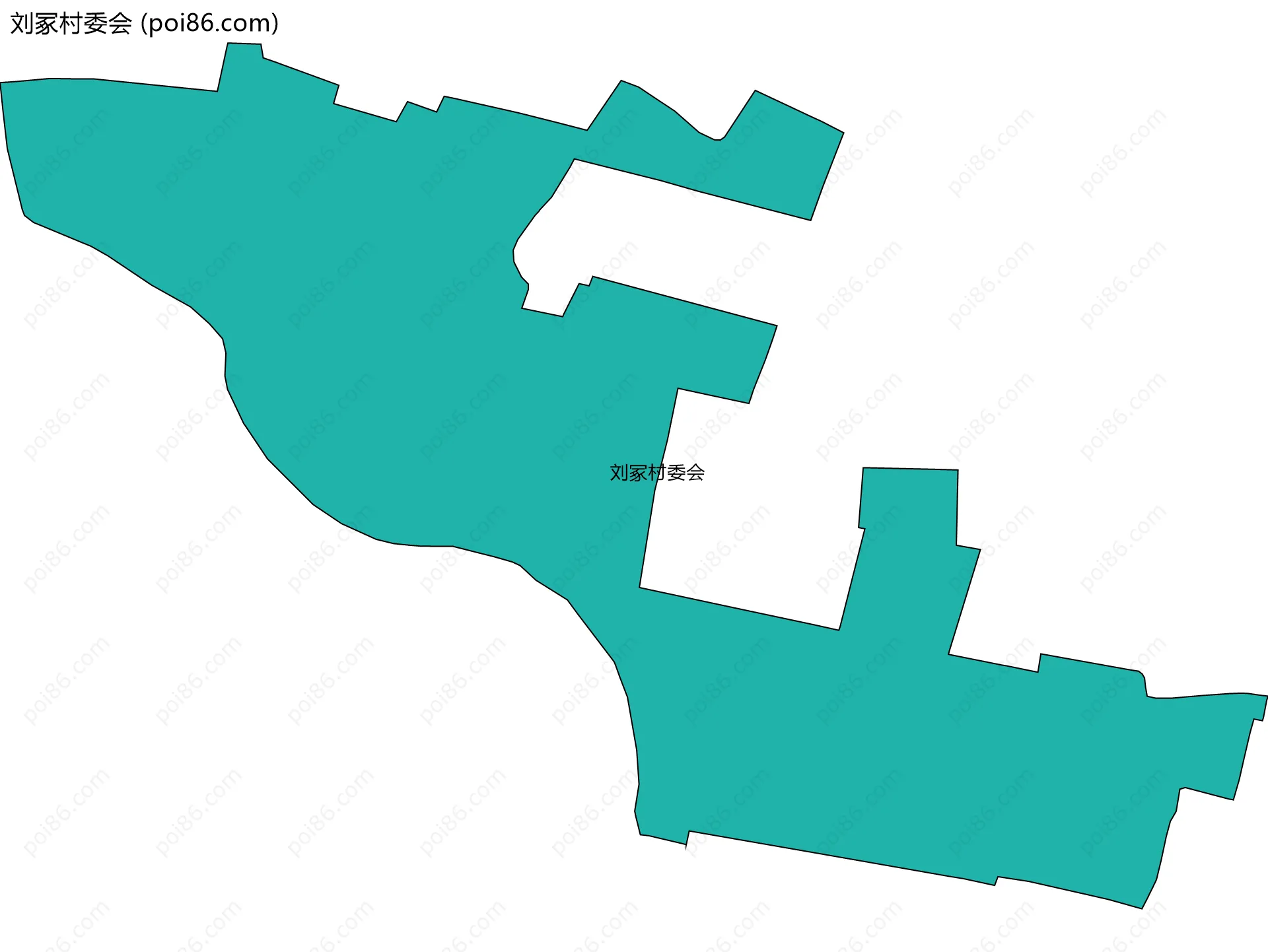 刘冢村委会边界地图