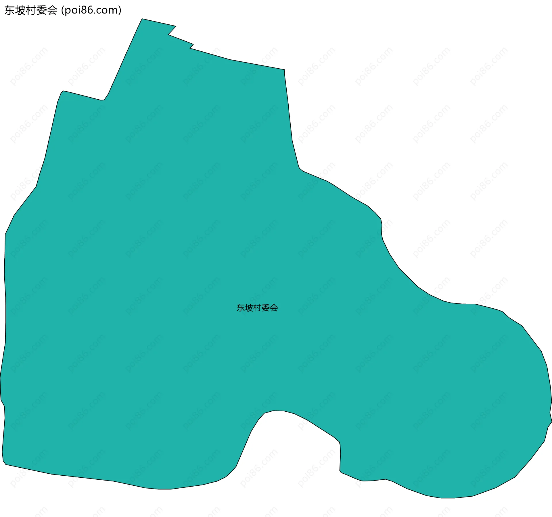 东坡村委会边界地图