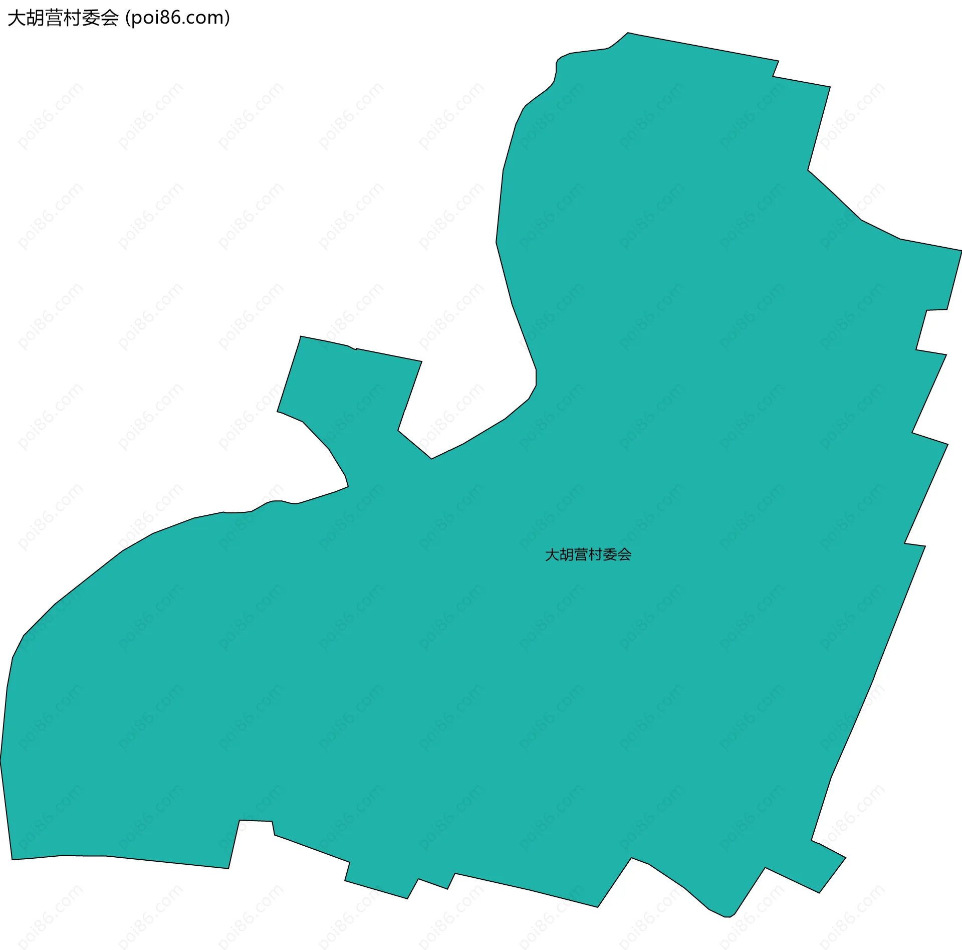 大胡营村委会边界地图