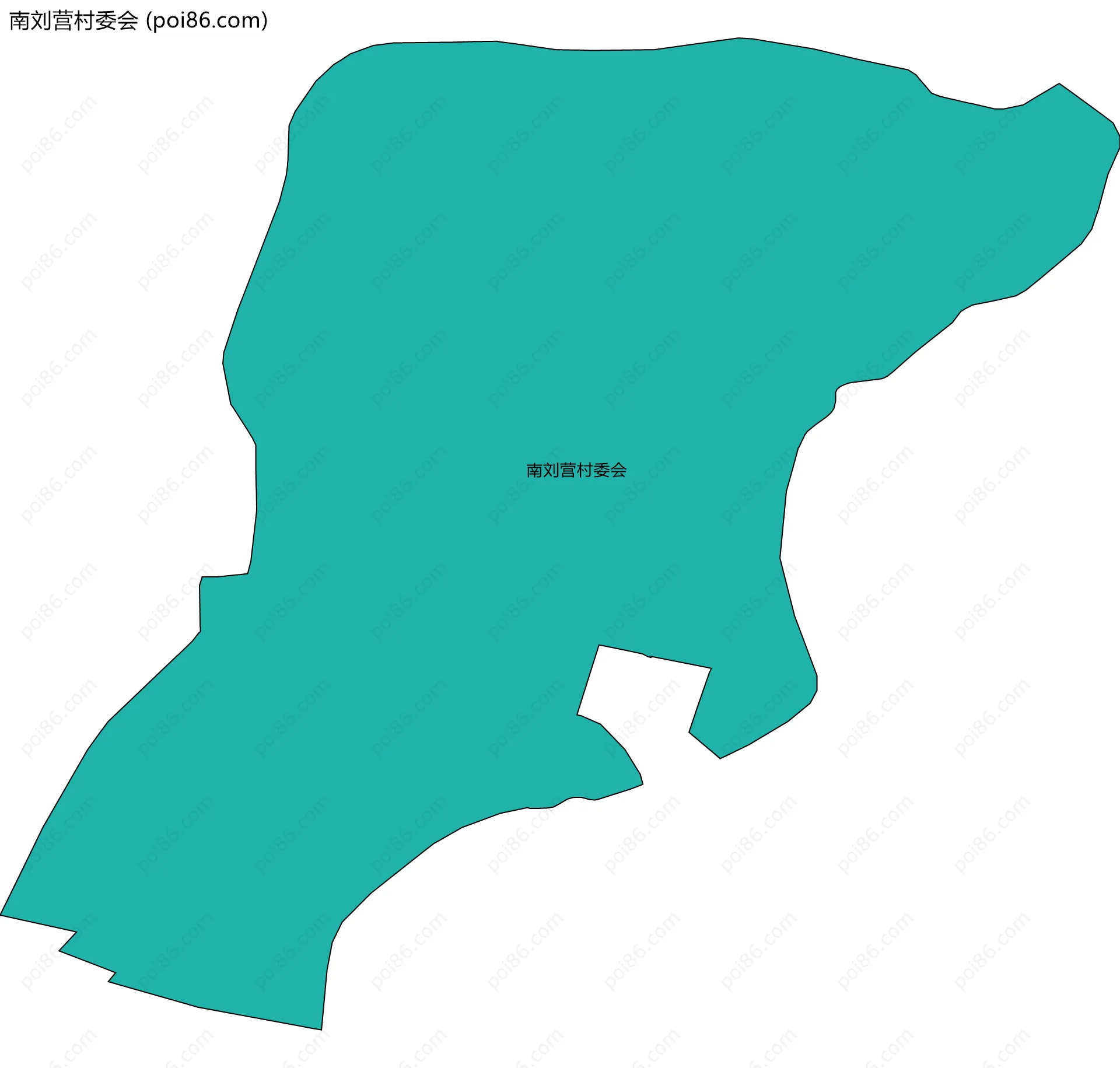 南刘营村委会边界地图