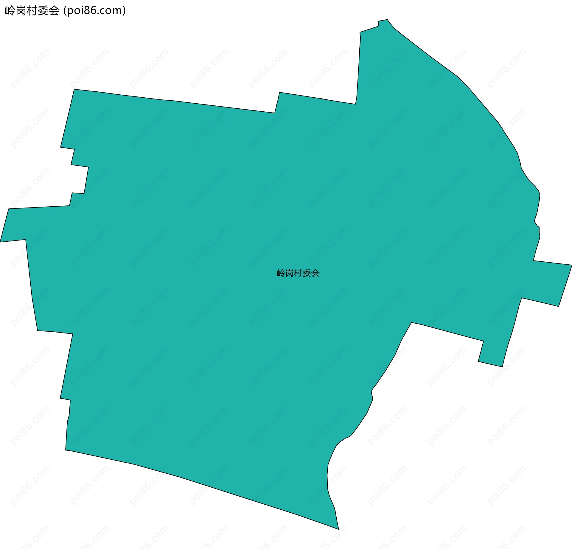 岭岗村委会边界地图