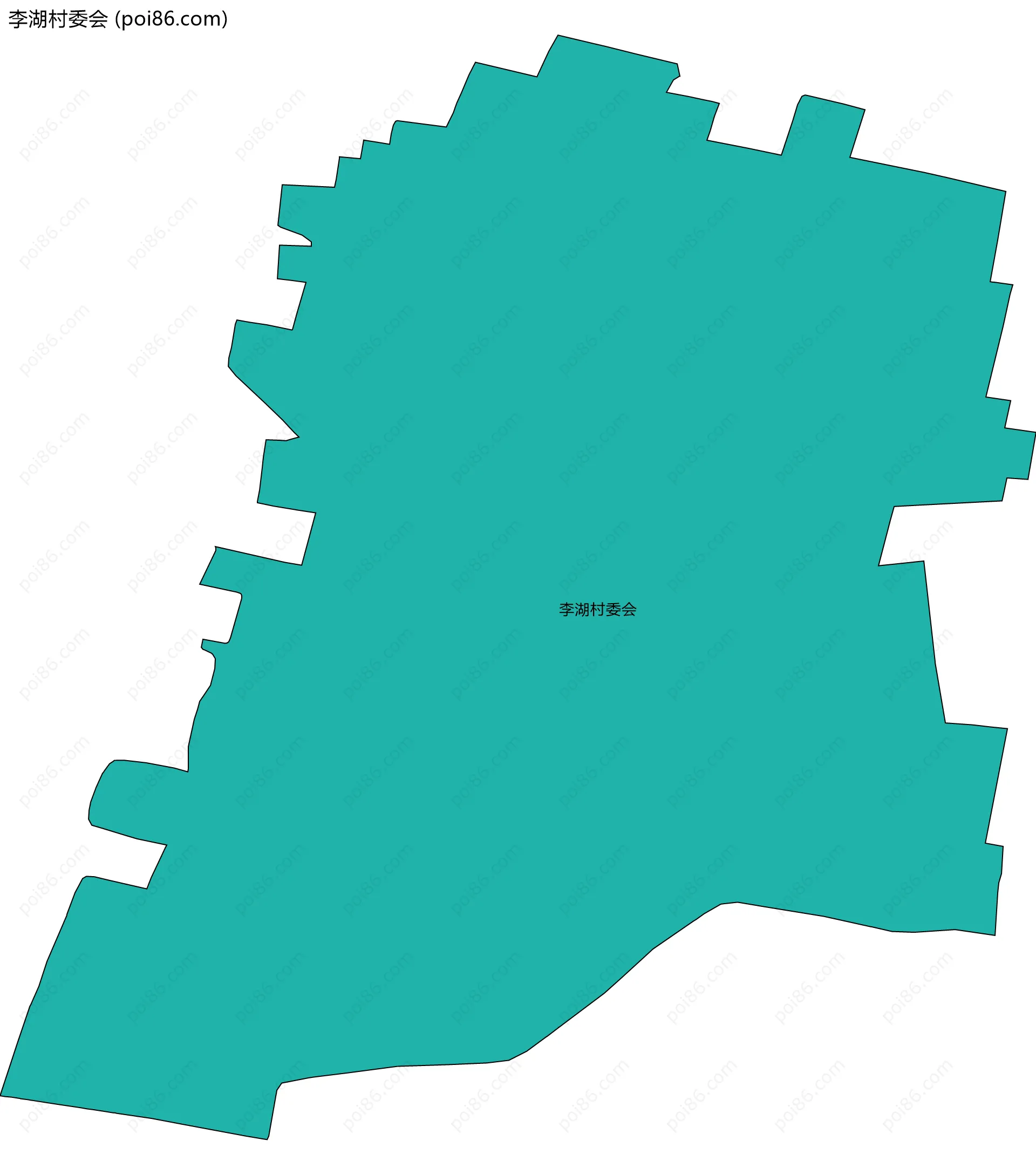 李湖村委会边界地图