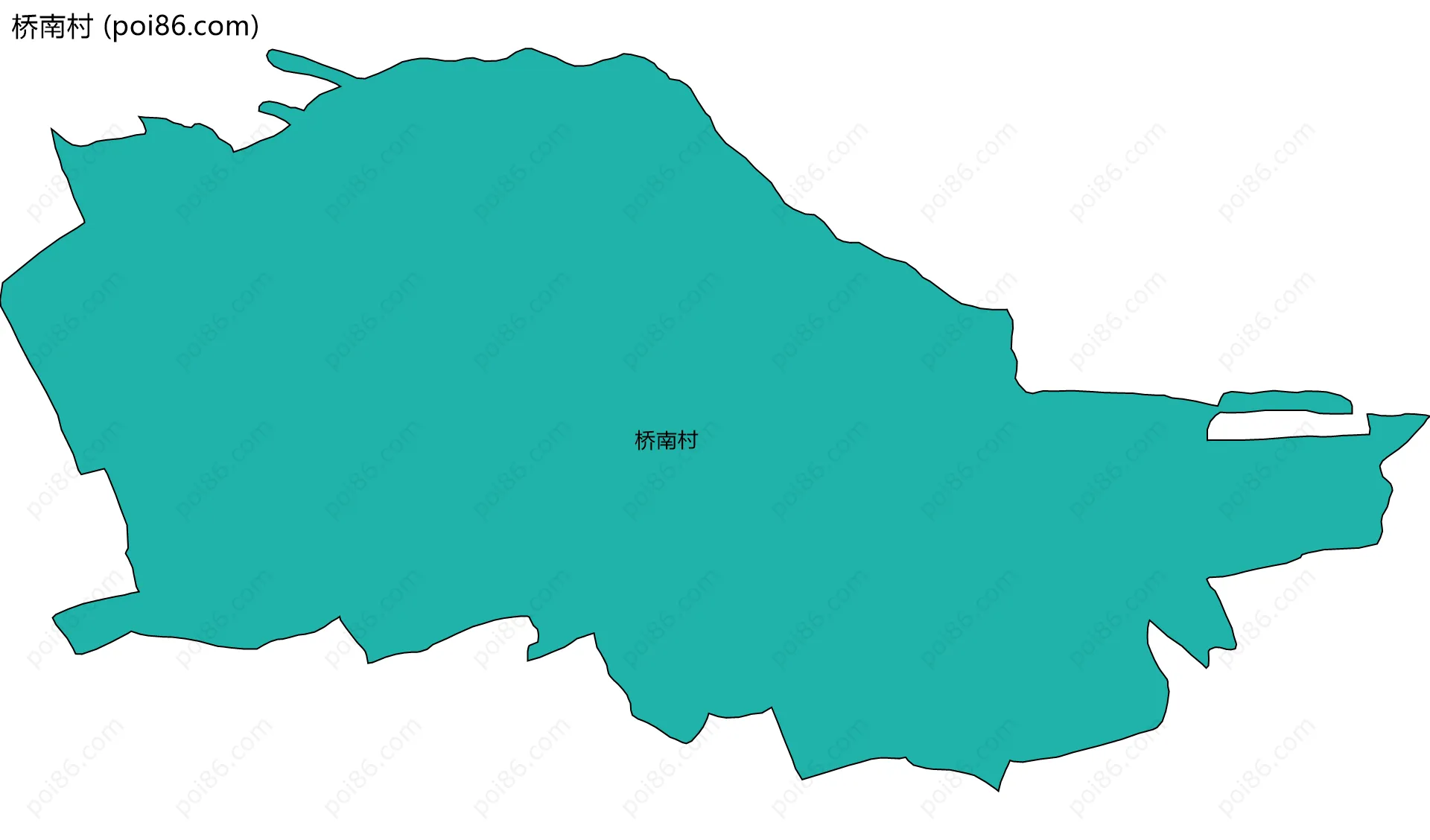 桥南村边界地图
