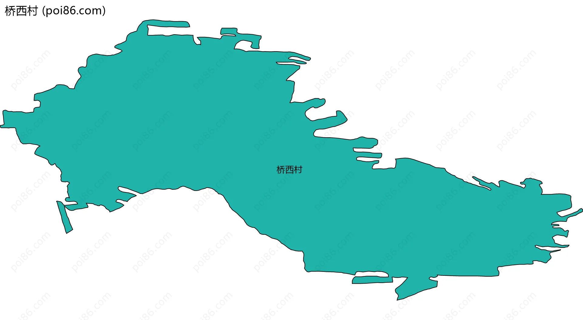 桥西村边界地图