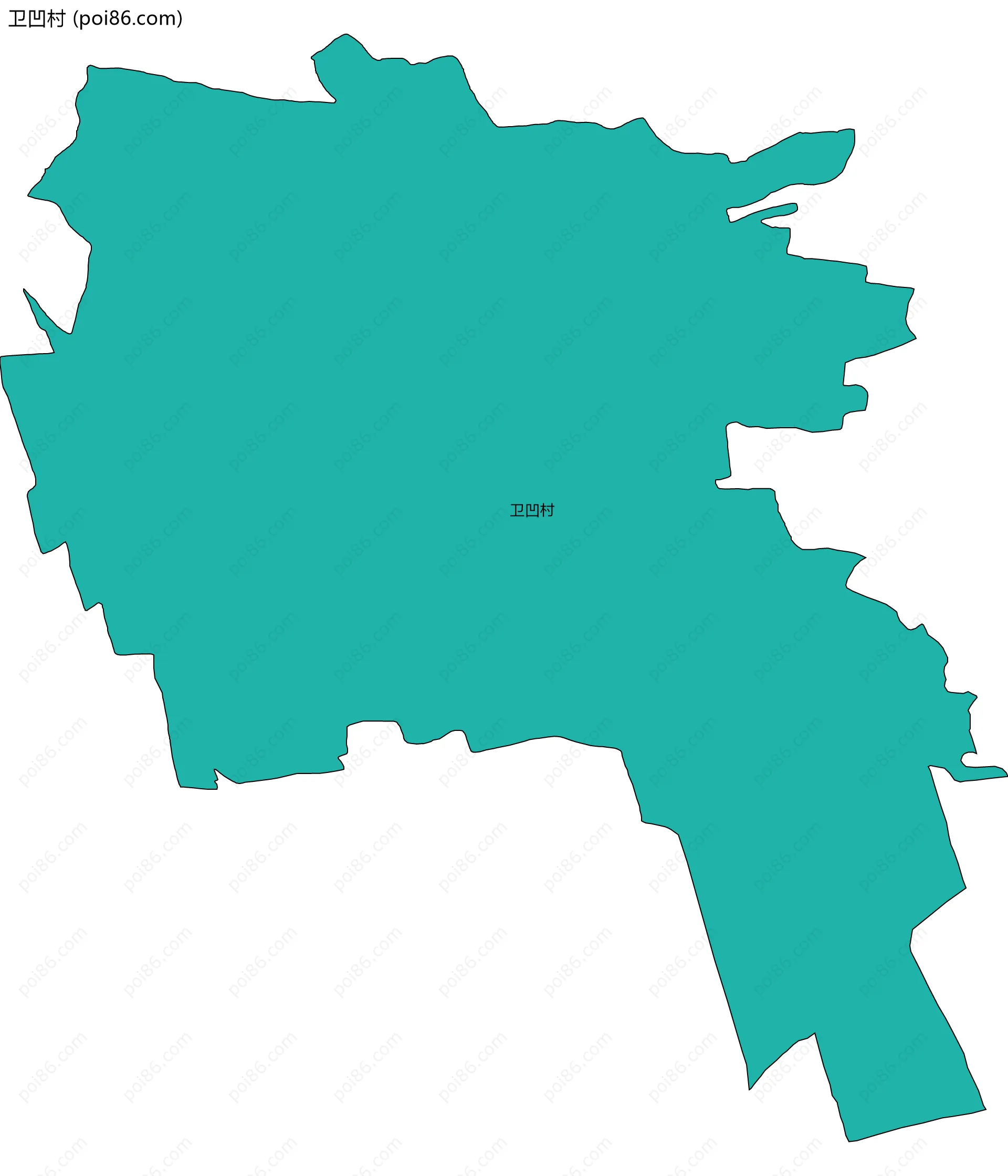 卫凹村边界地图