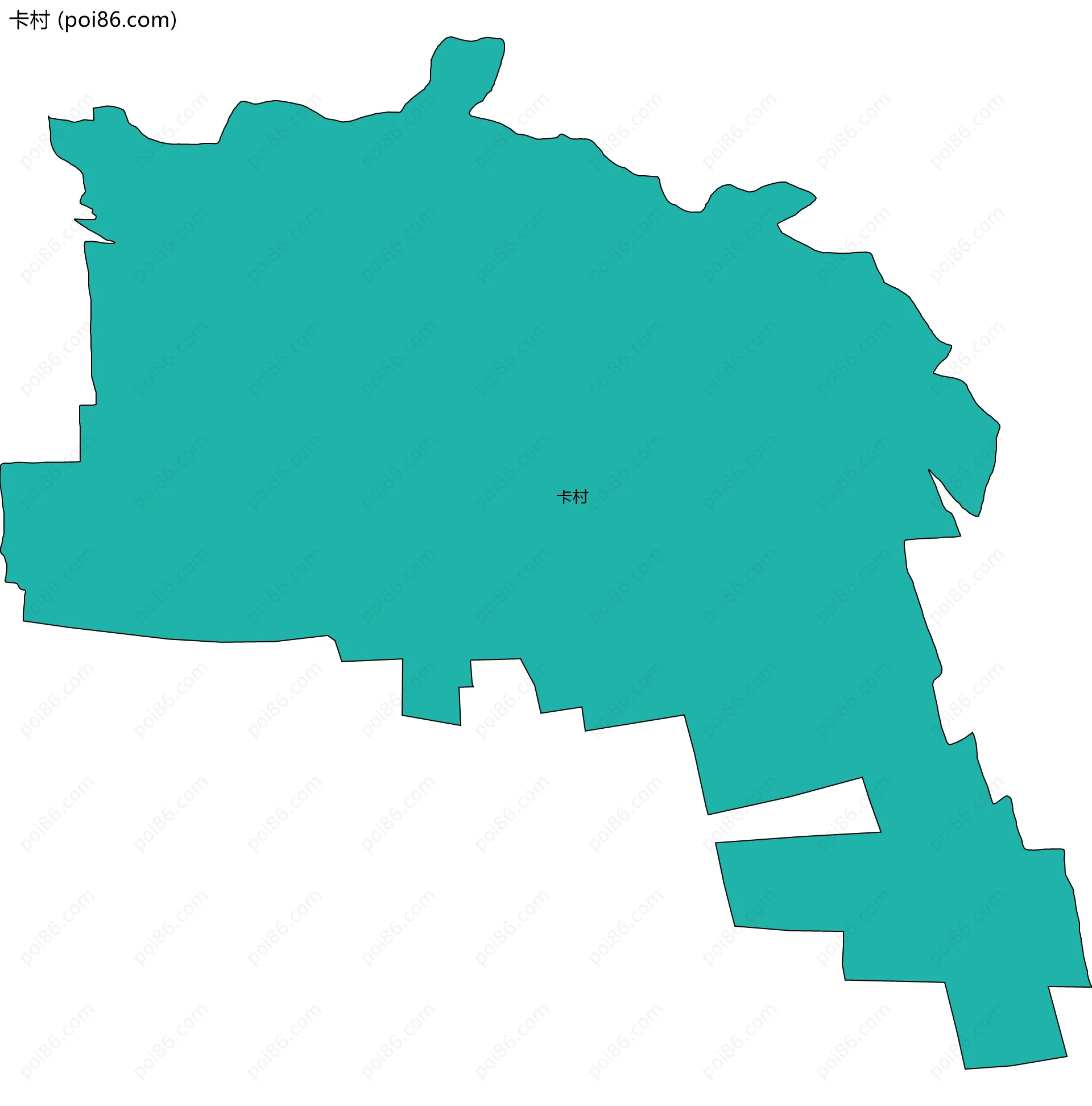 卡村边界地图