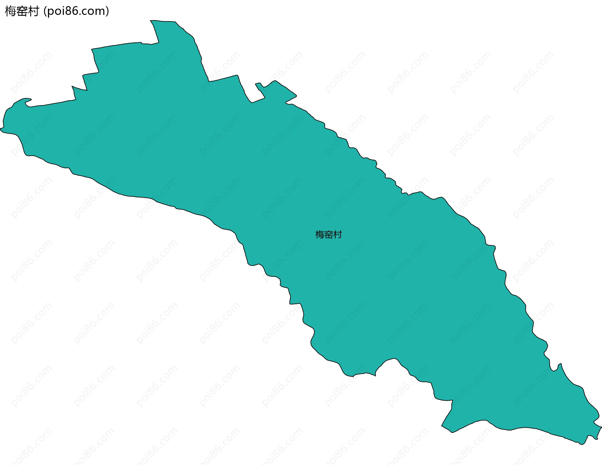 梅窑村边界地图