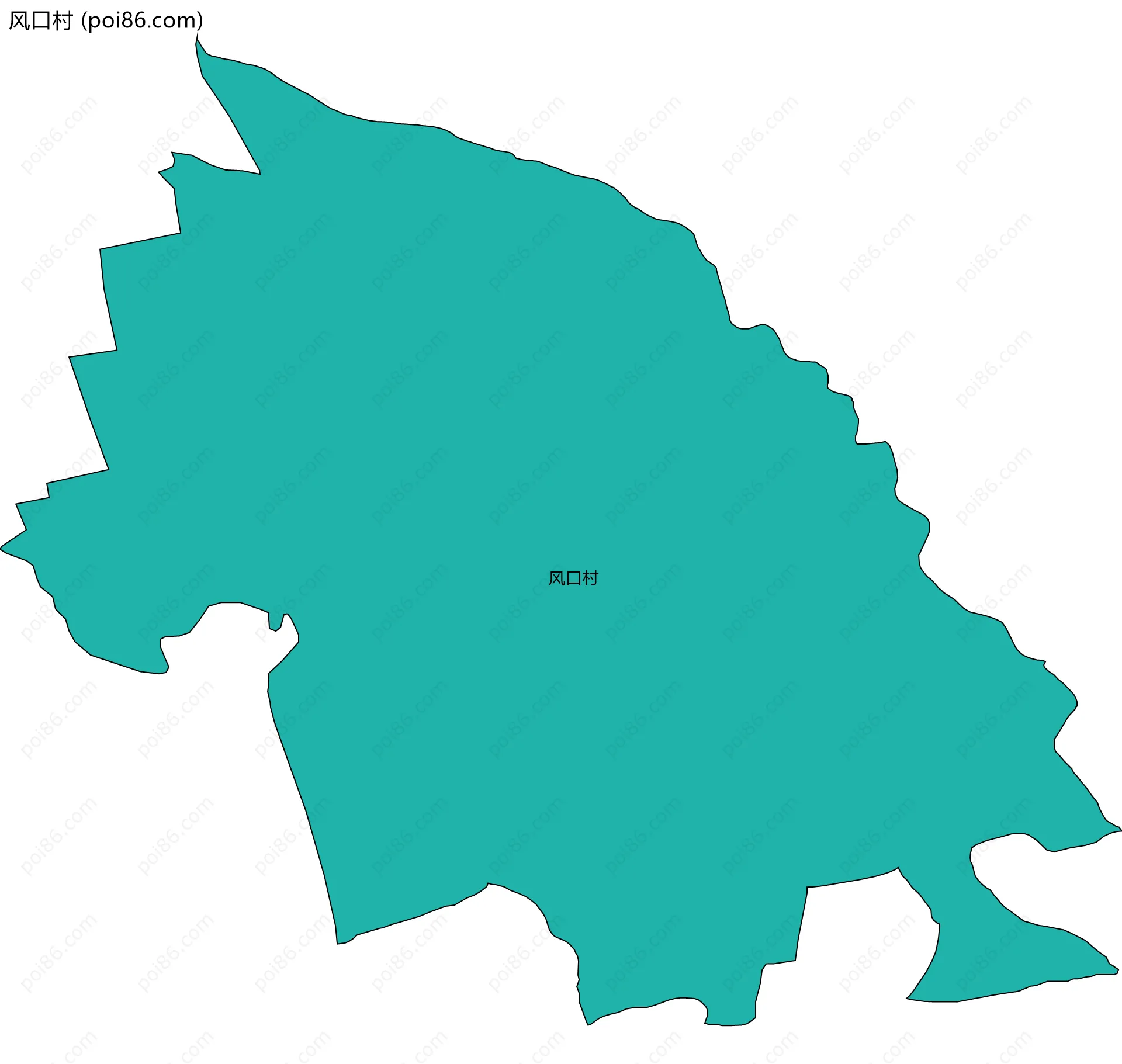 风口村边界地图