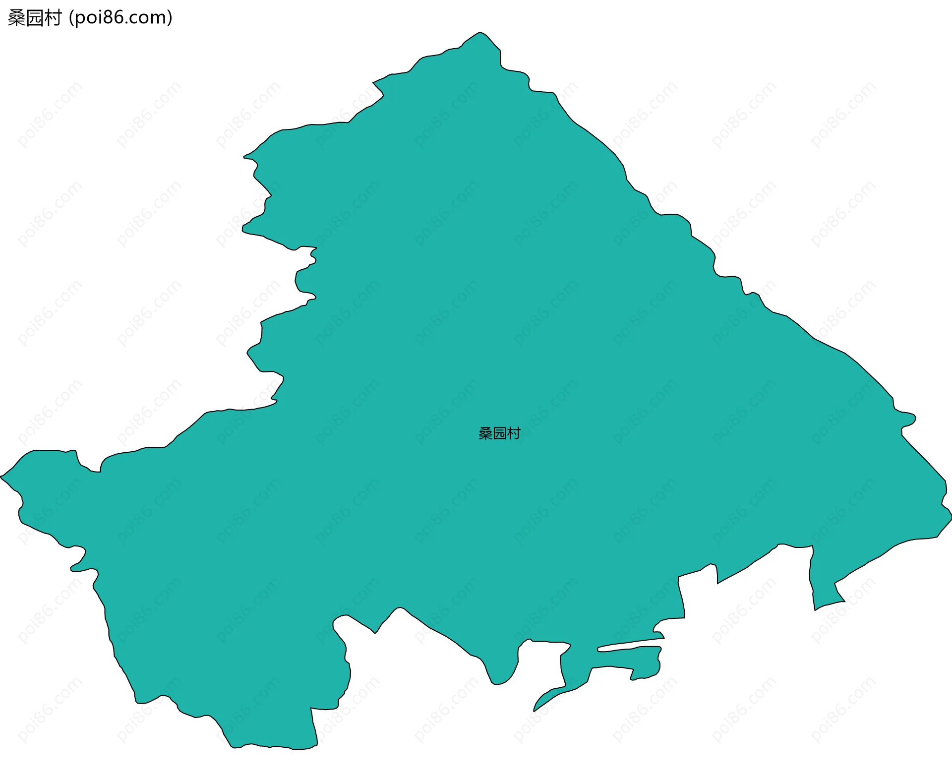 桑园村边界地图