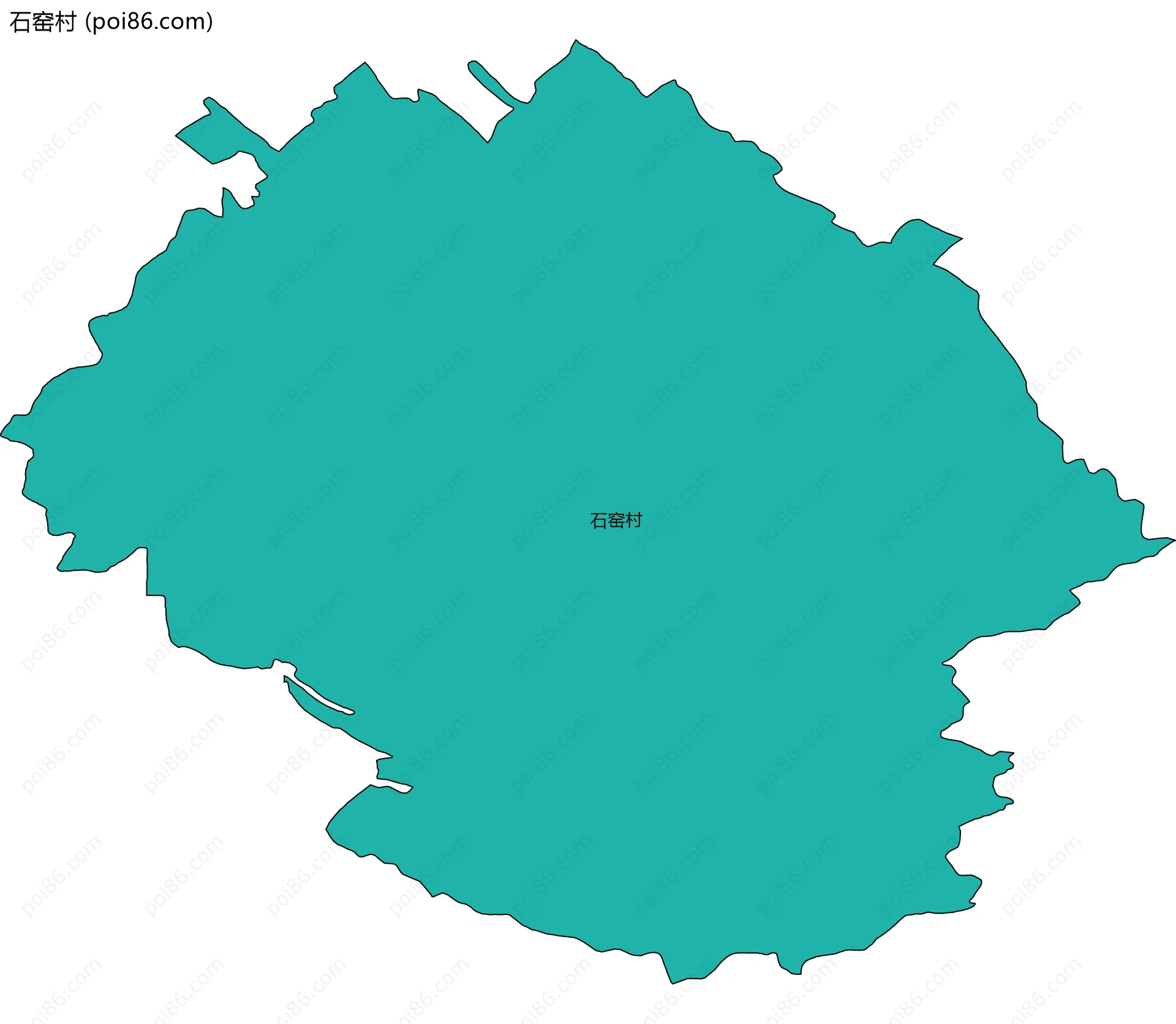 石窑村边界地图