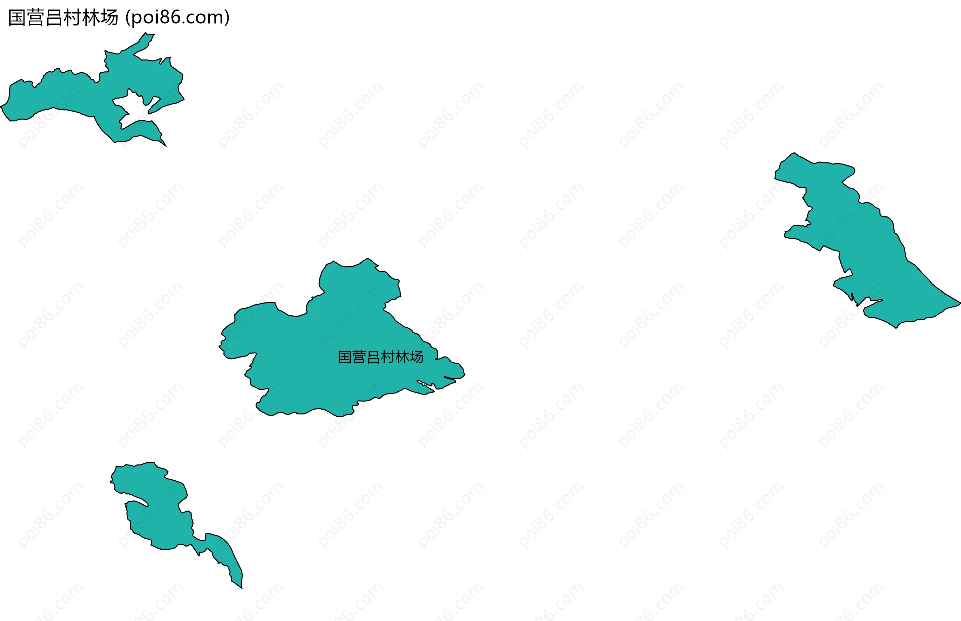 国营吕村林场边界地图