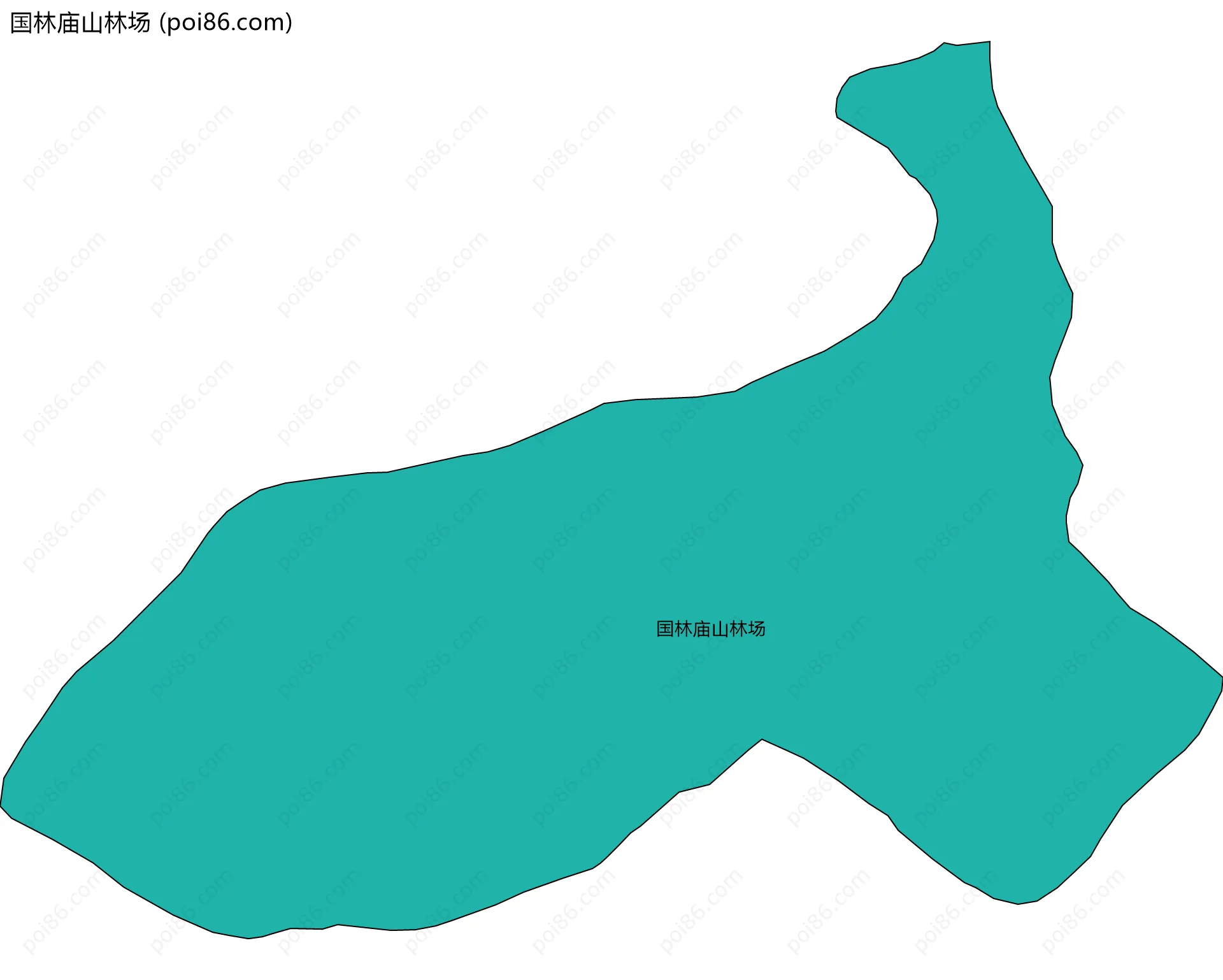 国林庙山林场边界地图