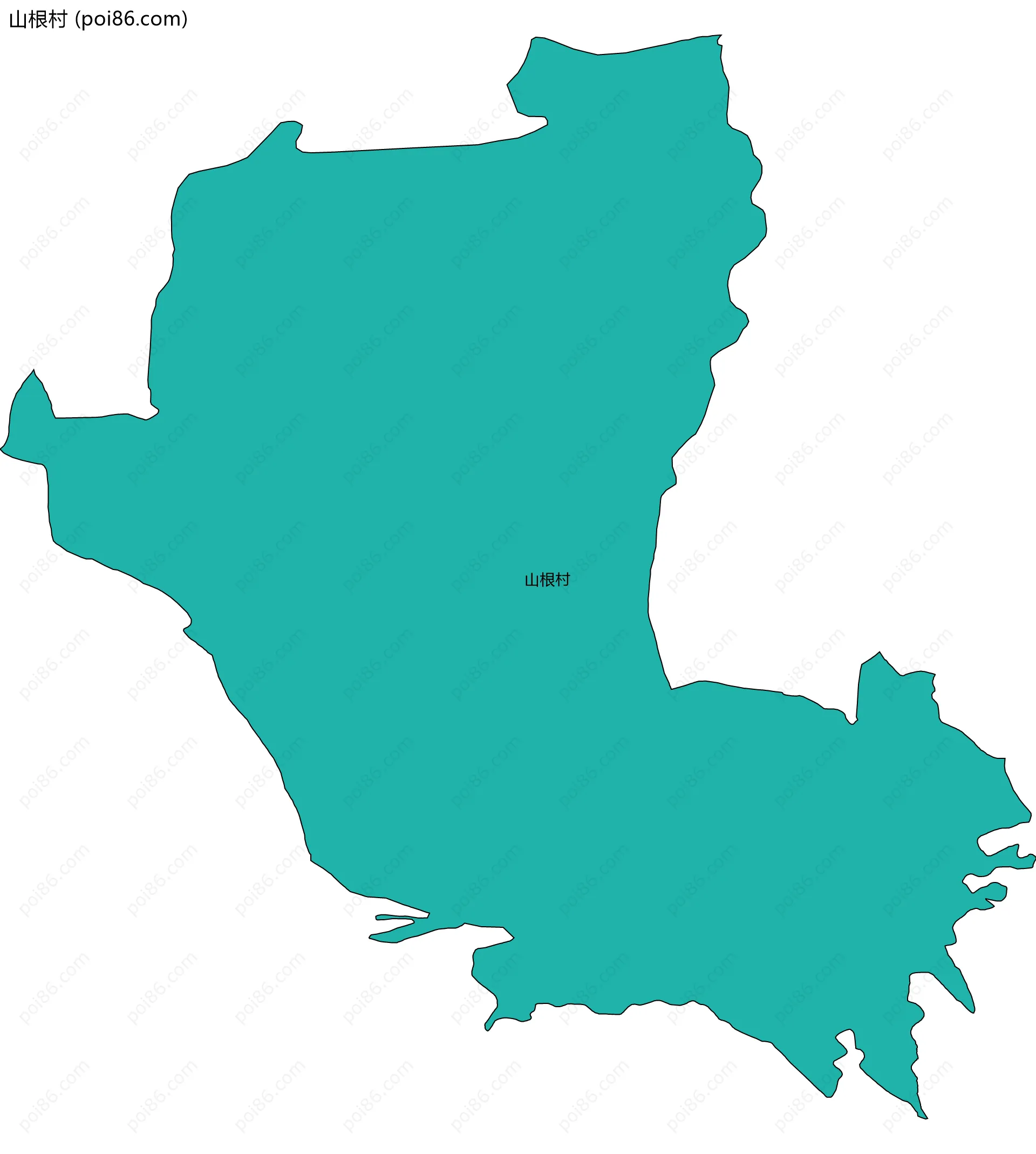 山根村边界地图