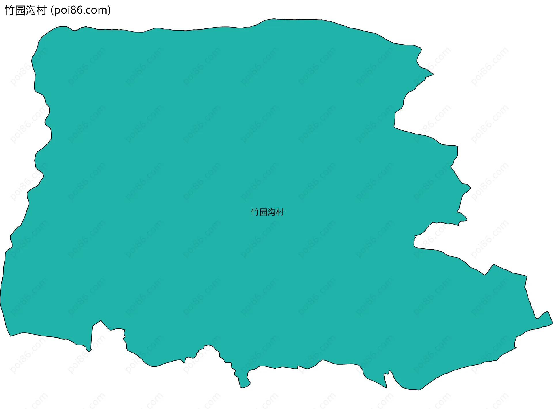 竹园沟村边界地图