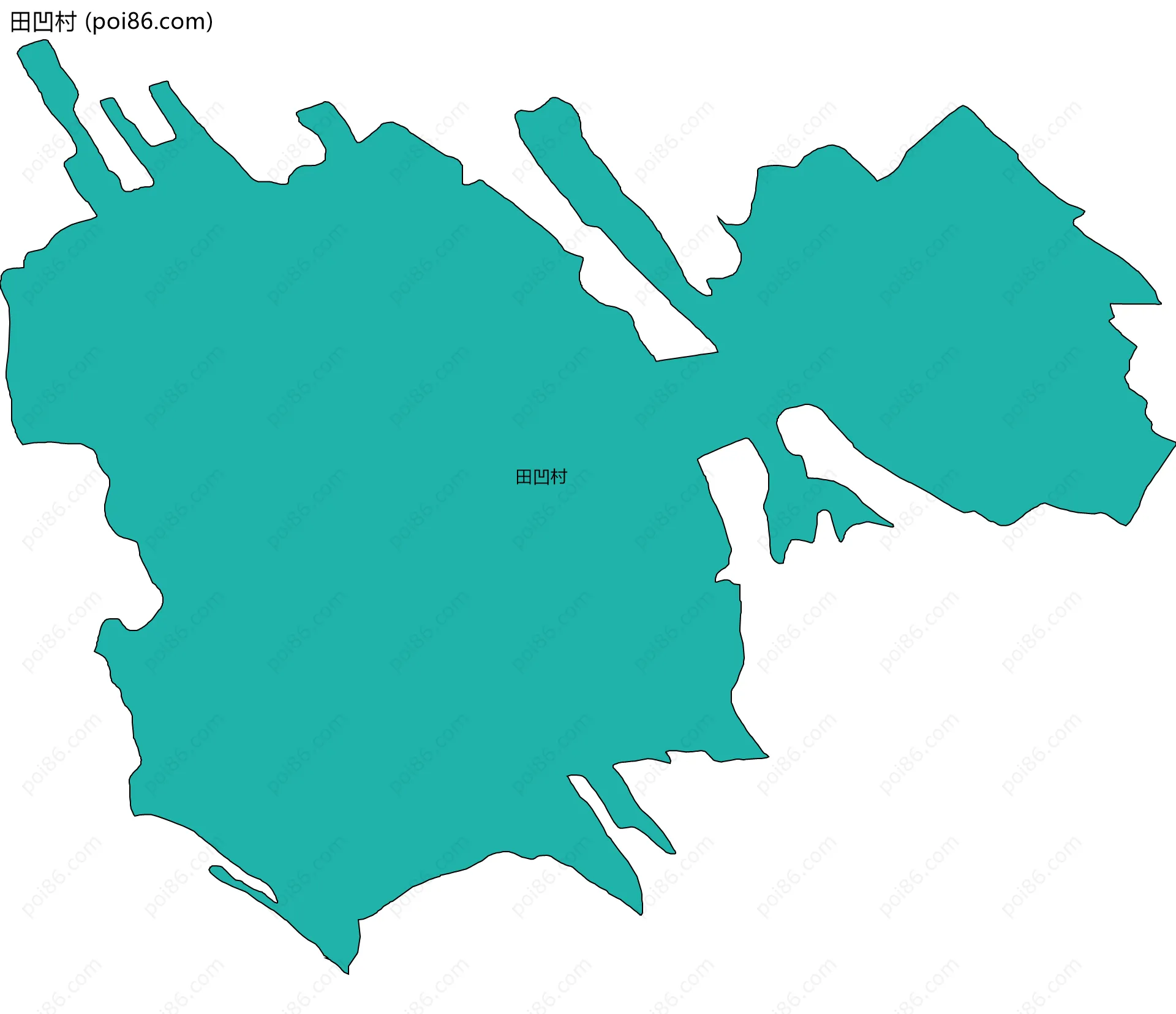 田凹村边界地图