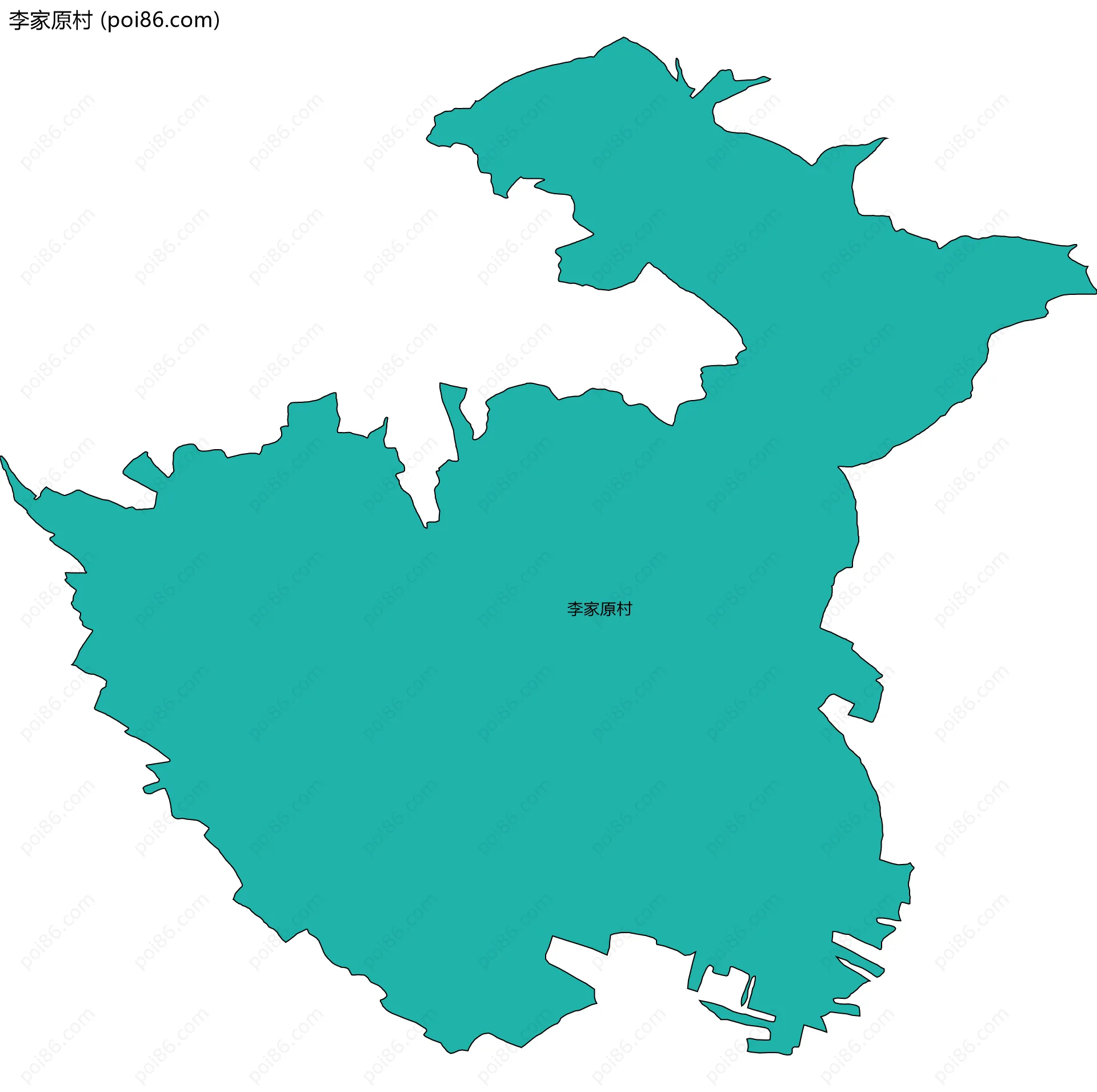 李家原村边界地图