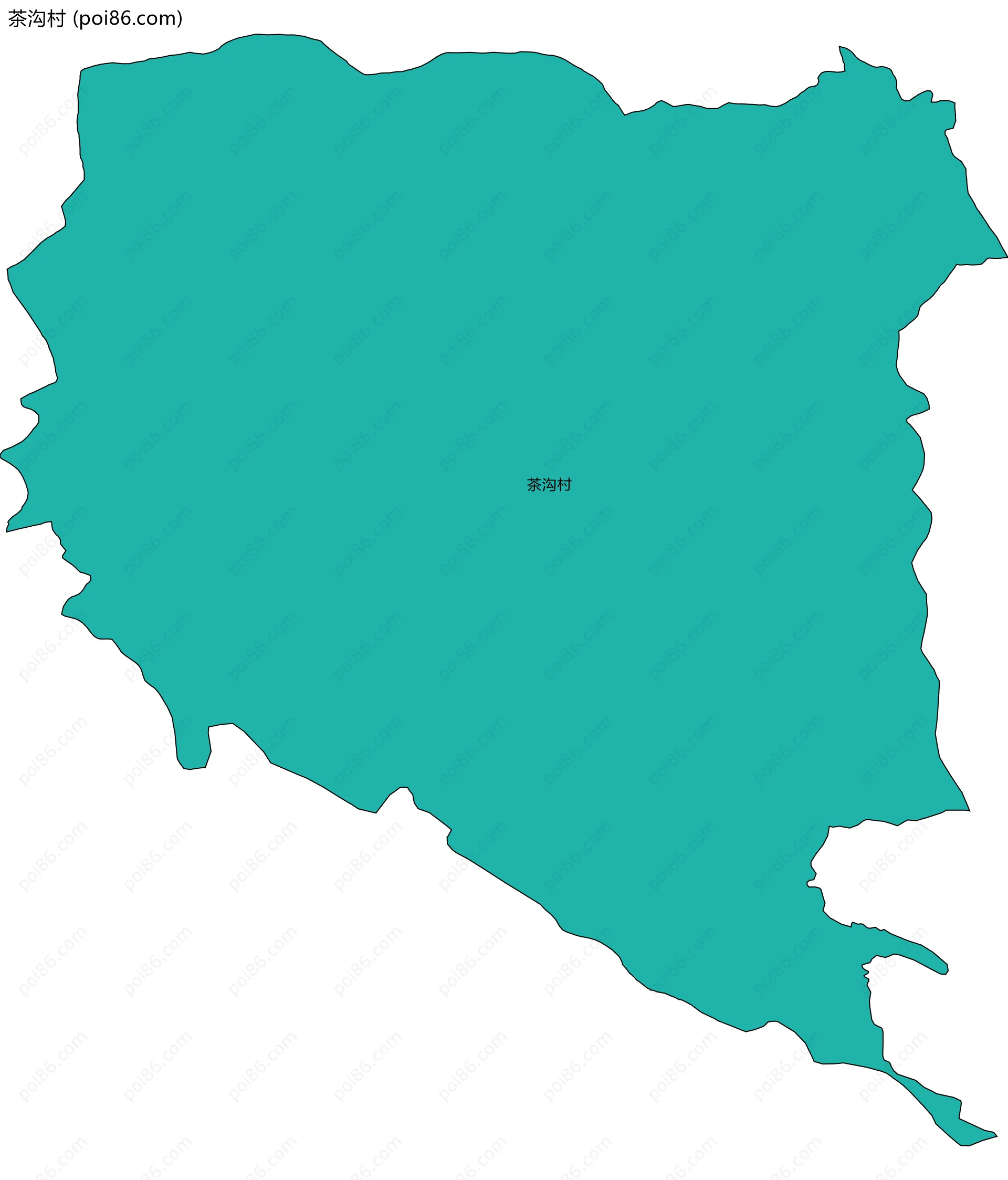 茶沟村边界地图