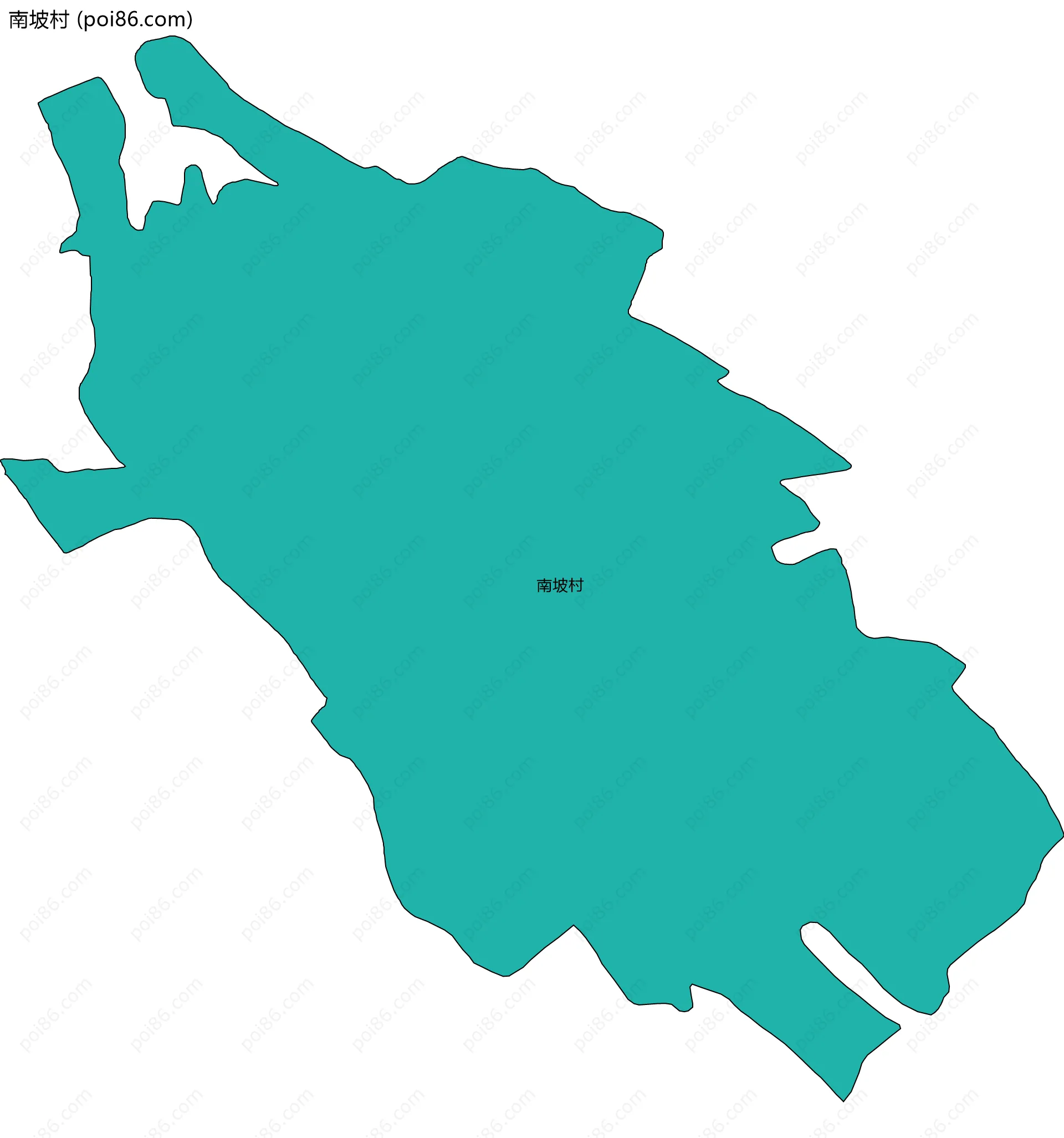 南坡村边界地图