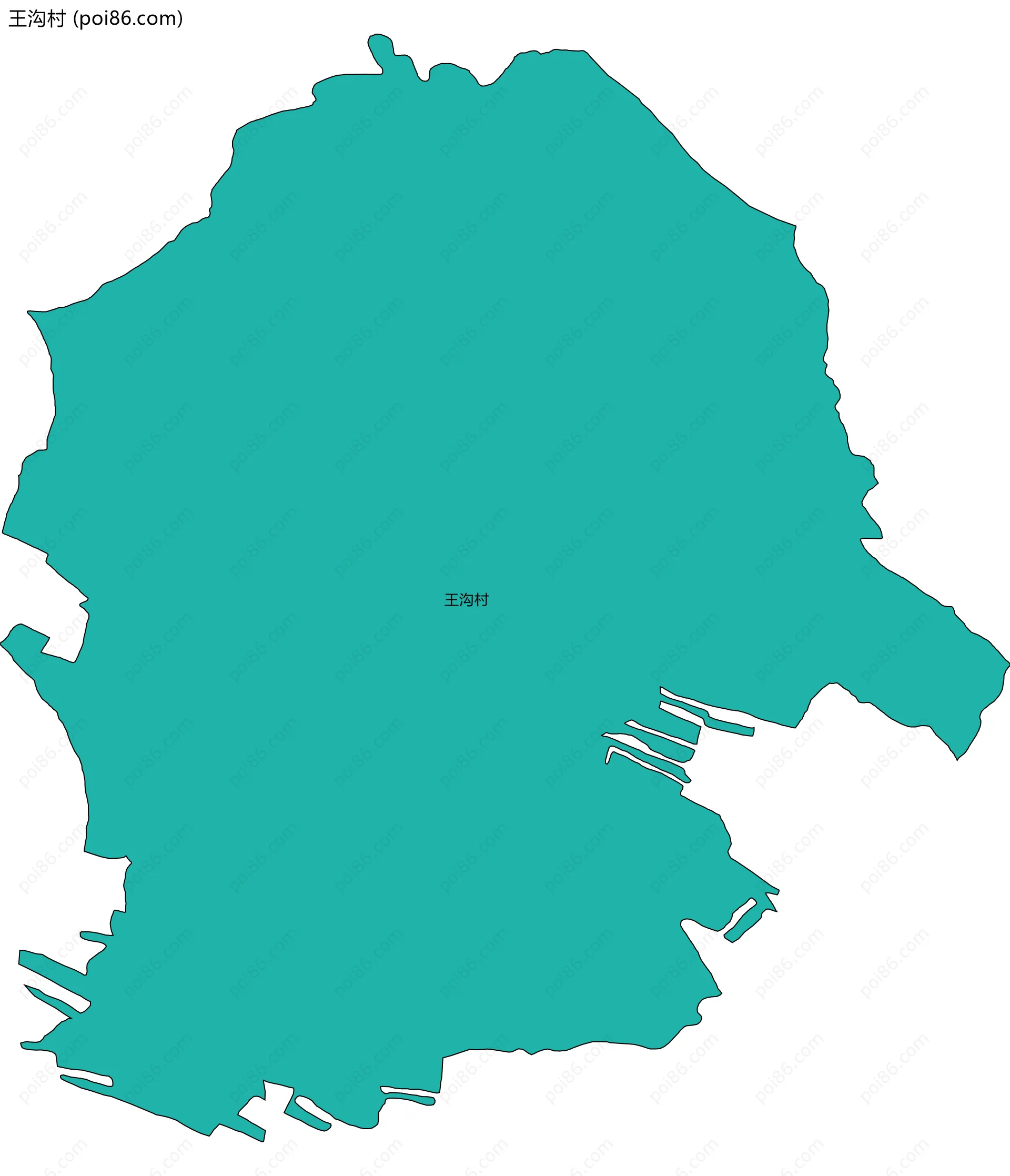 王沟村边界地图