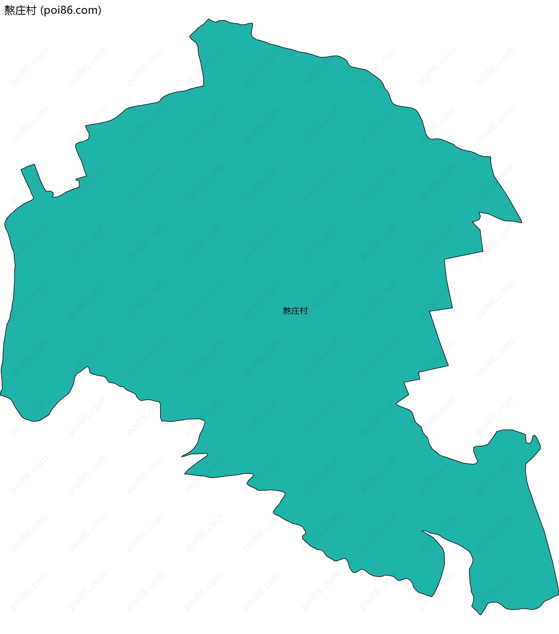 熬庄村边界地图