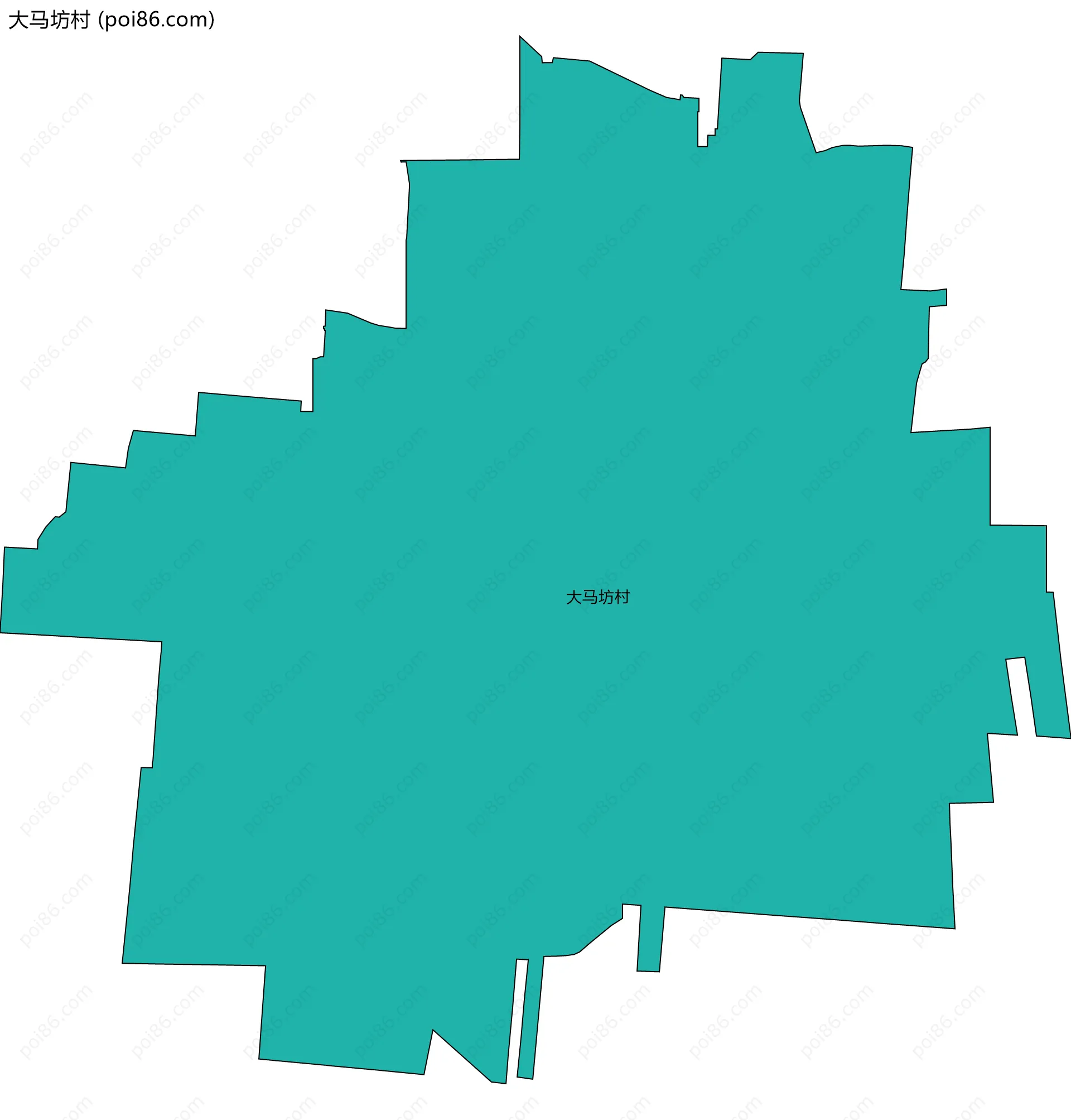 大马坊村边界地图
