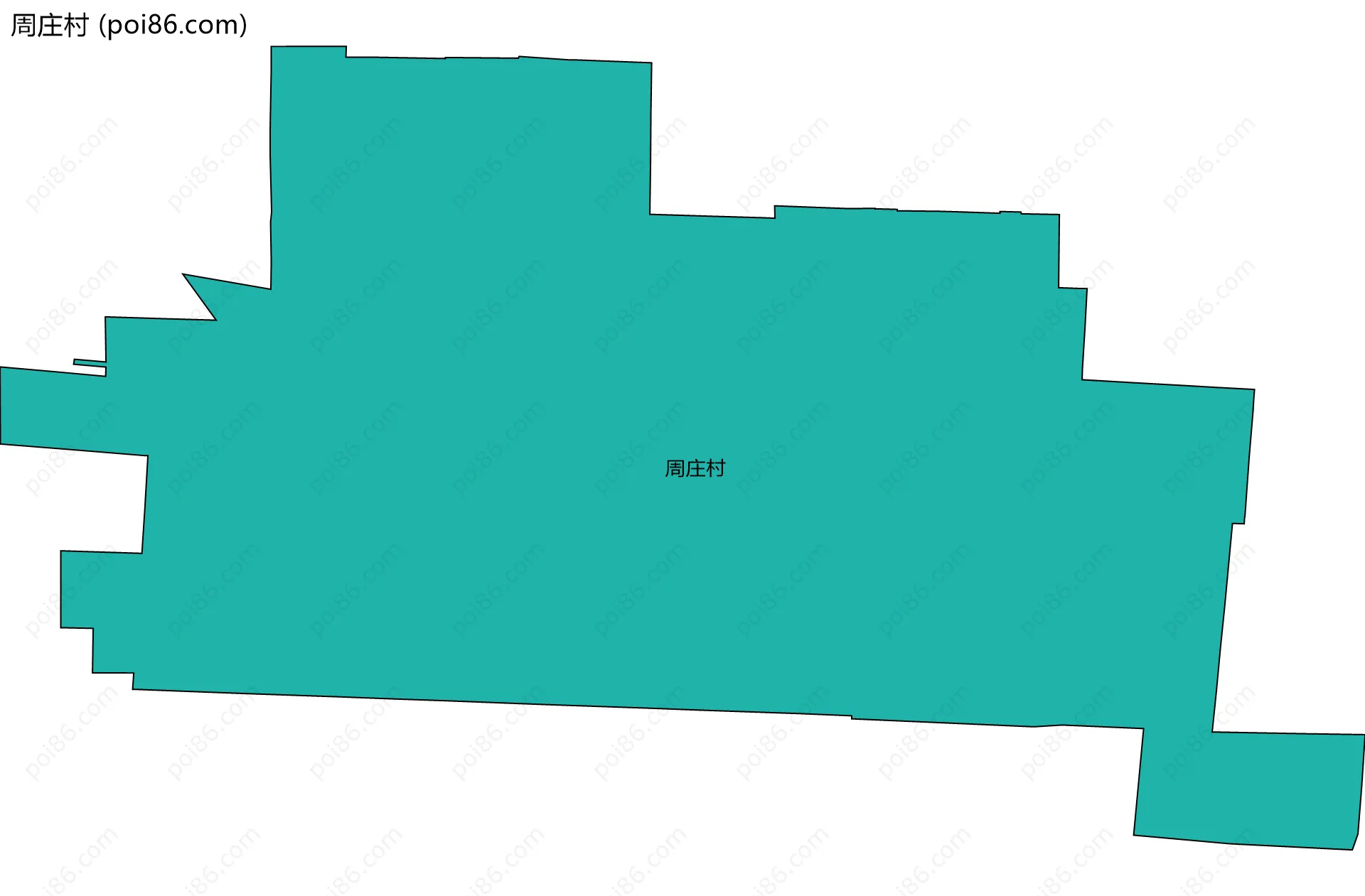 周庄村边界地图