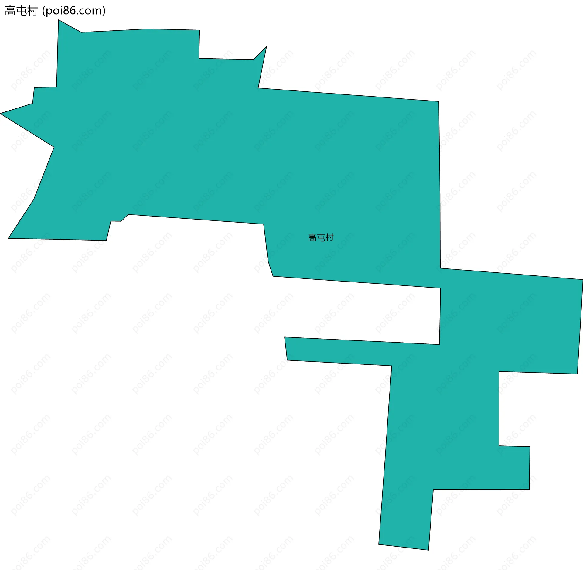 高屯村边界地图