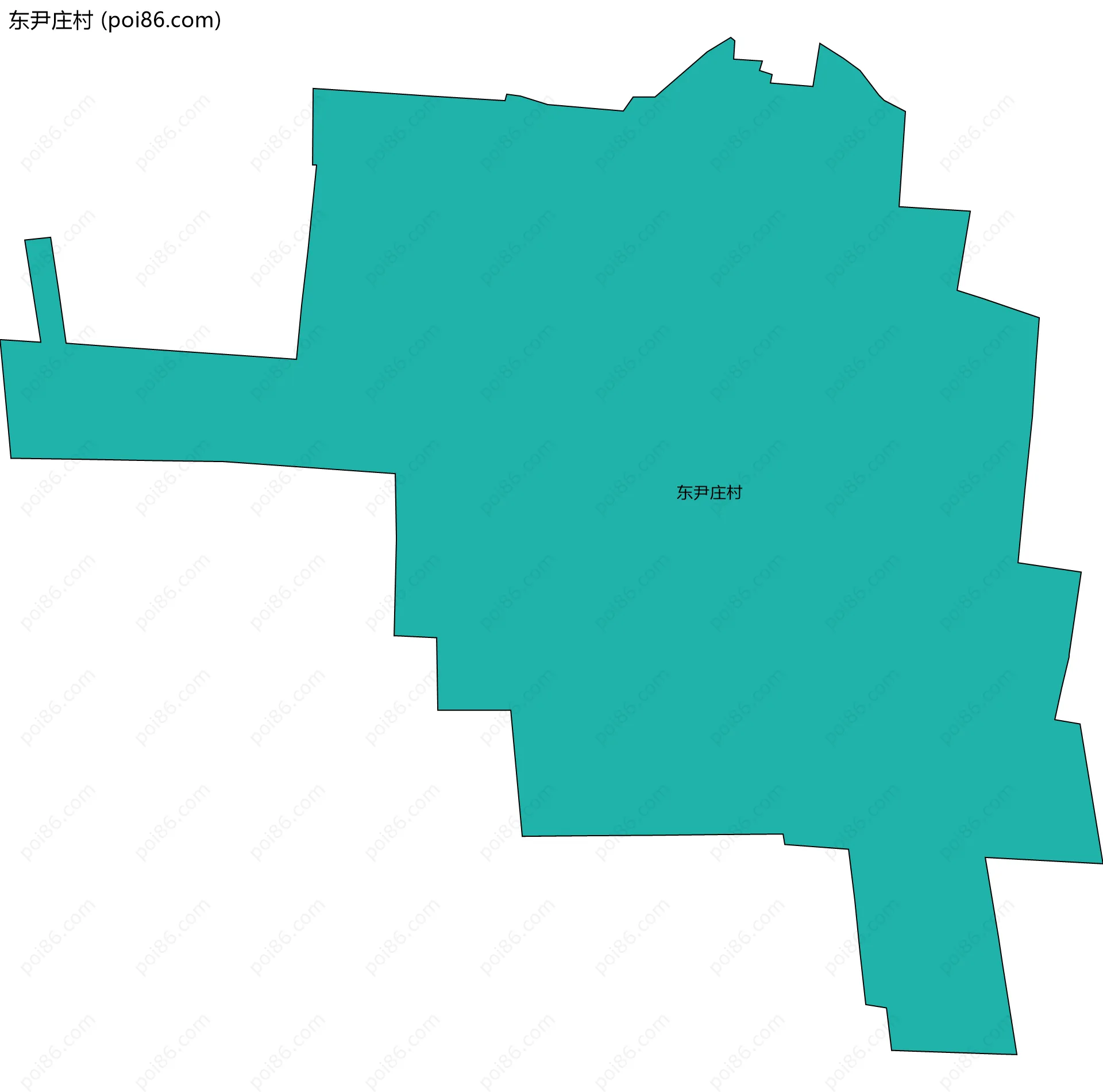 东尹庄村边界地图