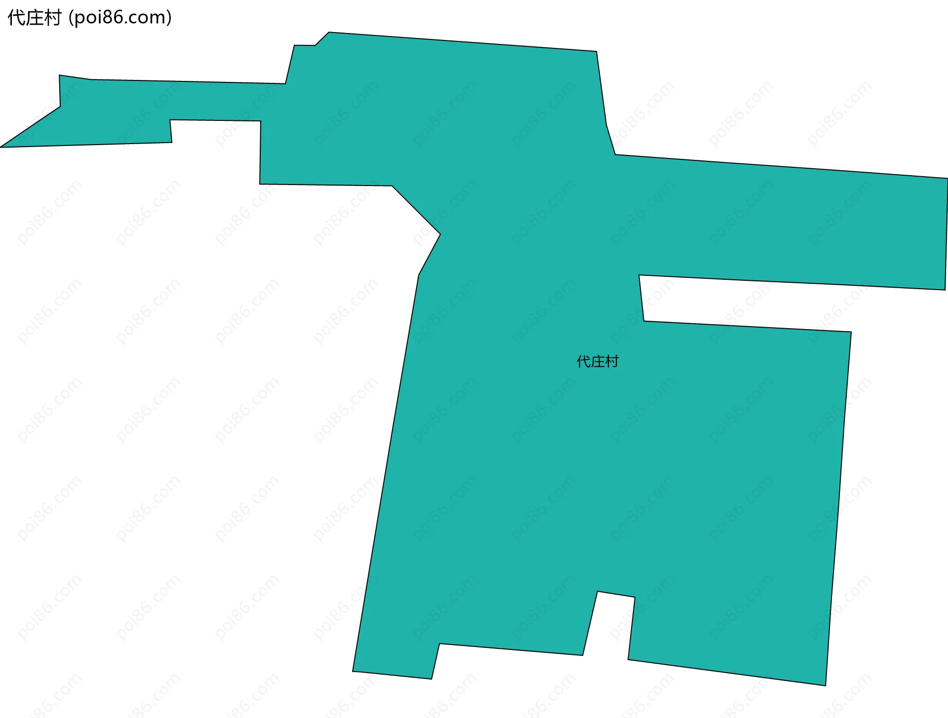 代庄村边界地图