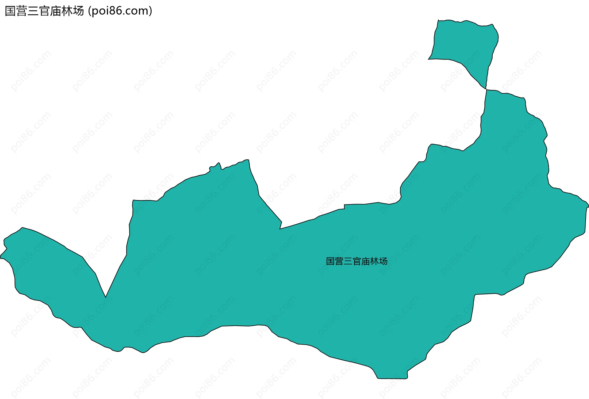 国营三官庙林场边界地图