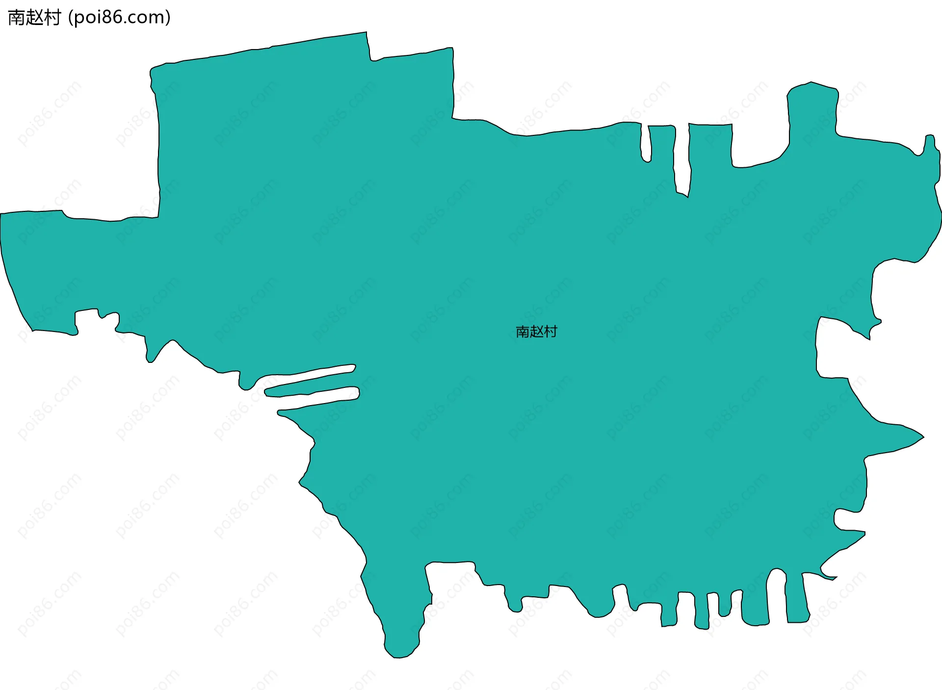 南赵村边界地图