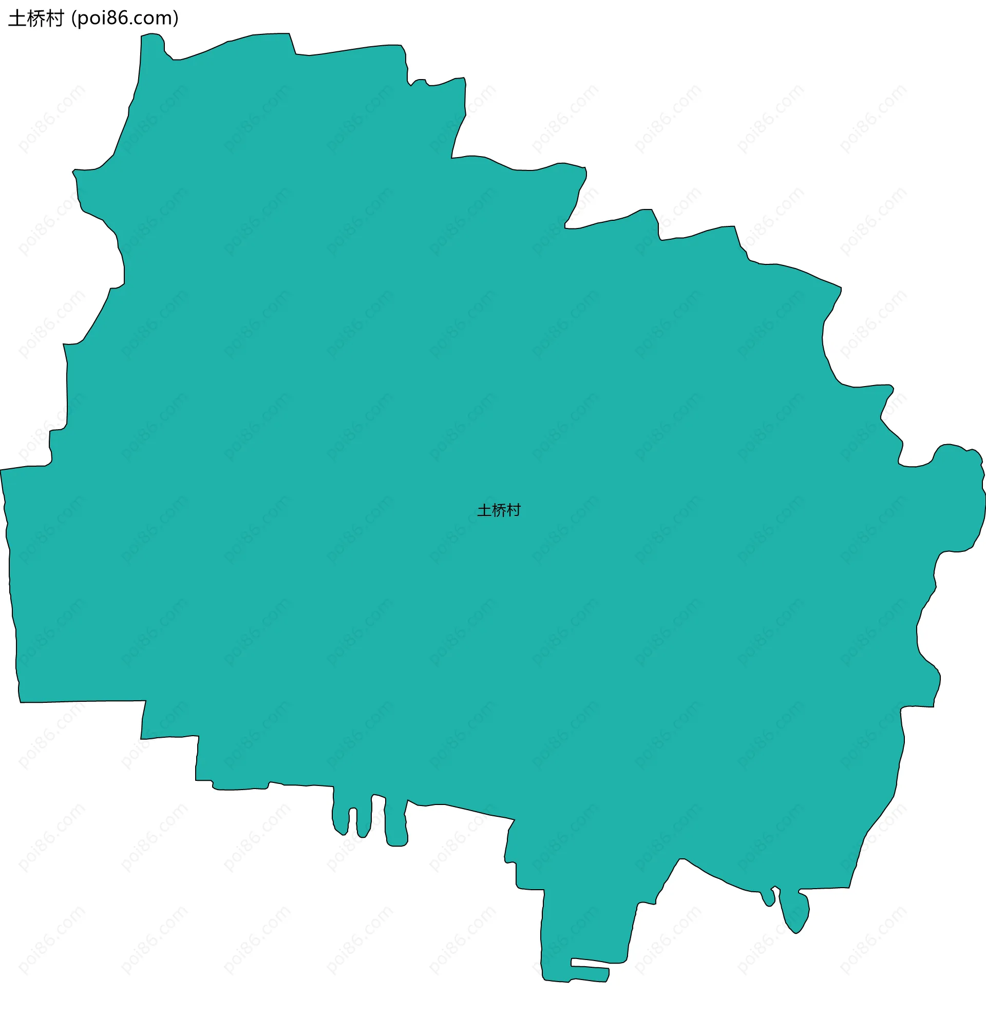 土桥村边界地图