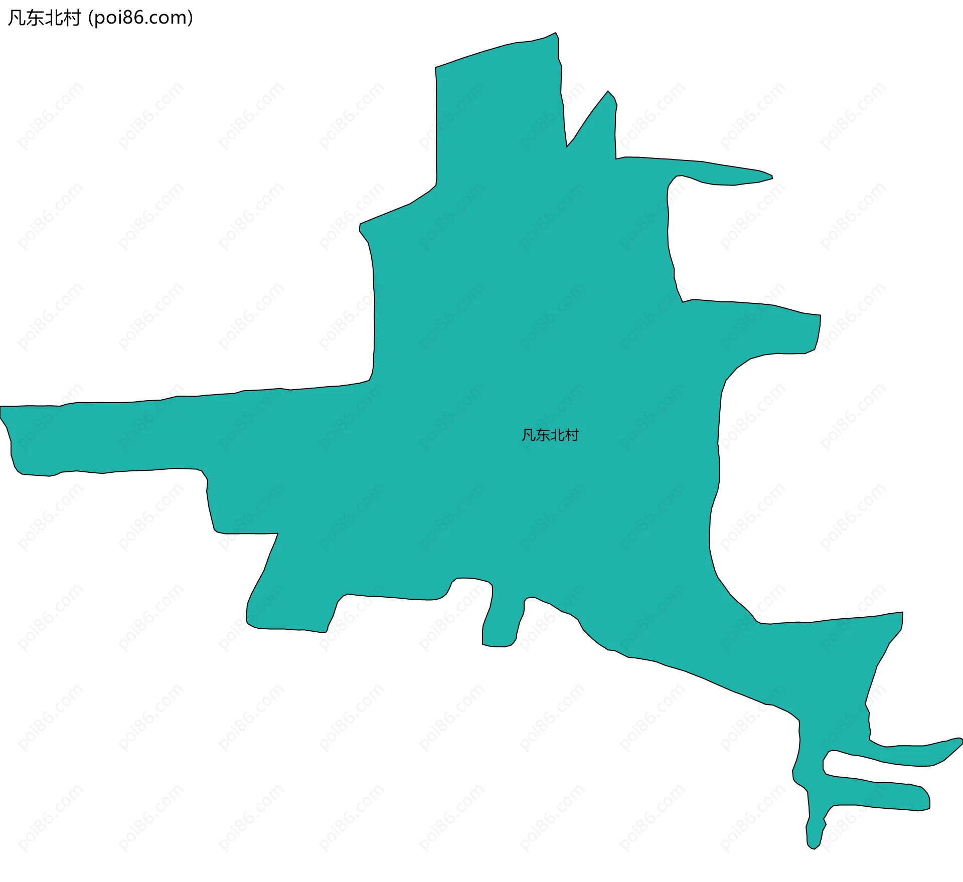 凡东北村边界地图
