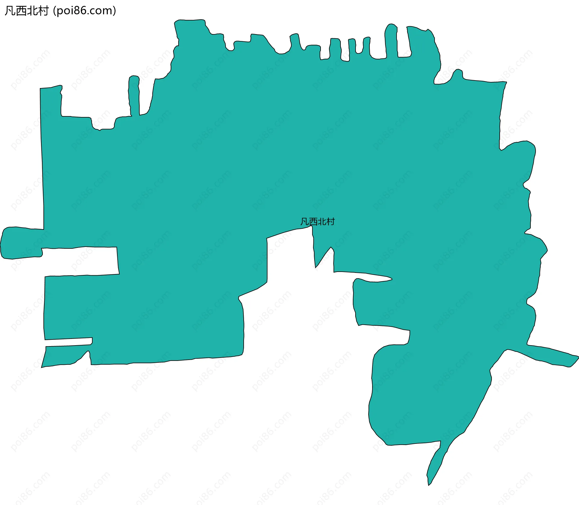凡西北村边界地图
