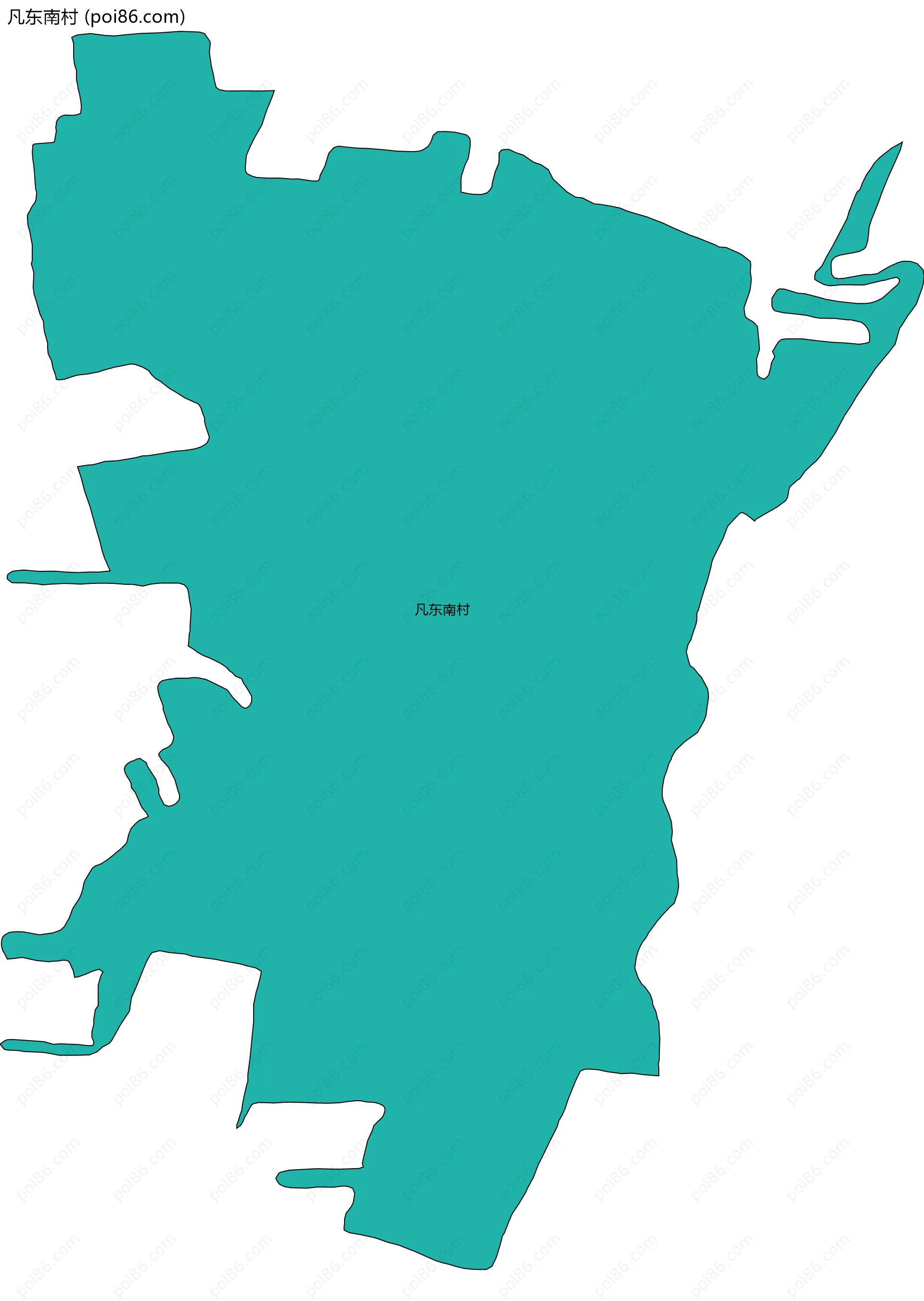 凡东南村边界地图