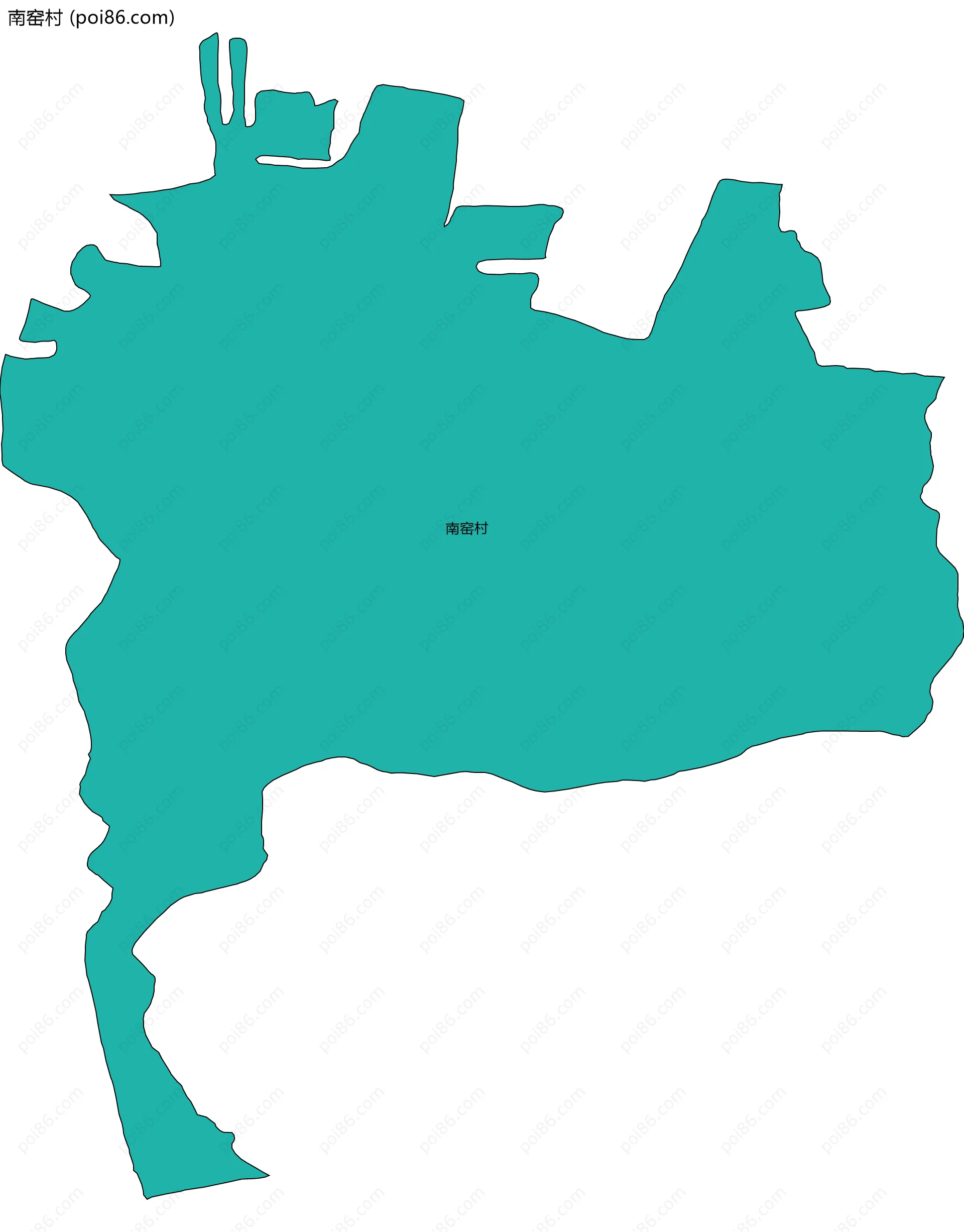 南窑村边界地图