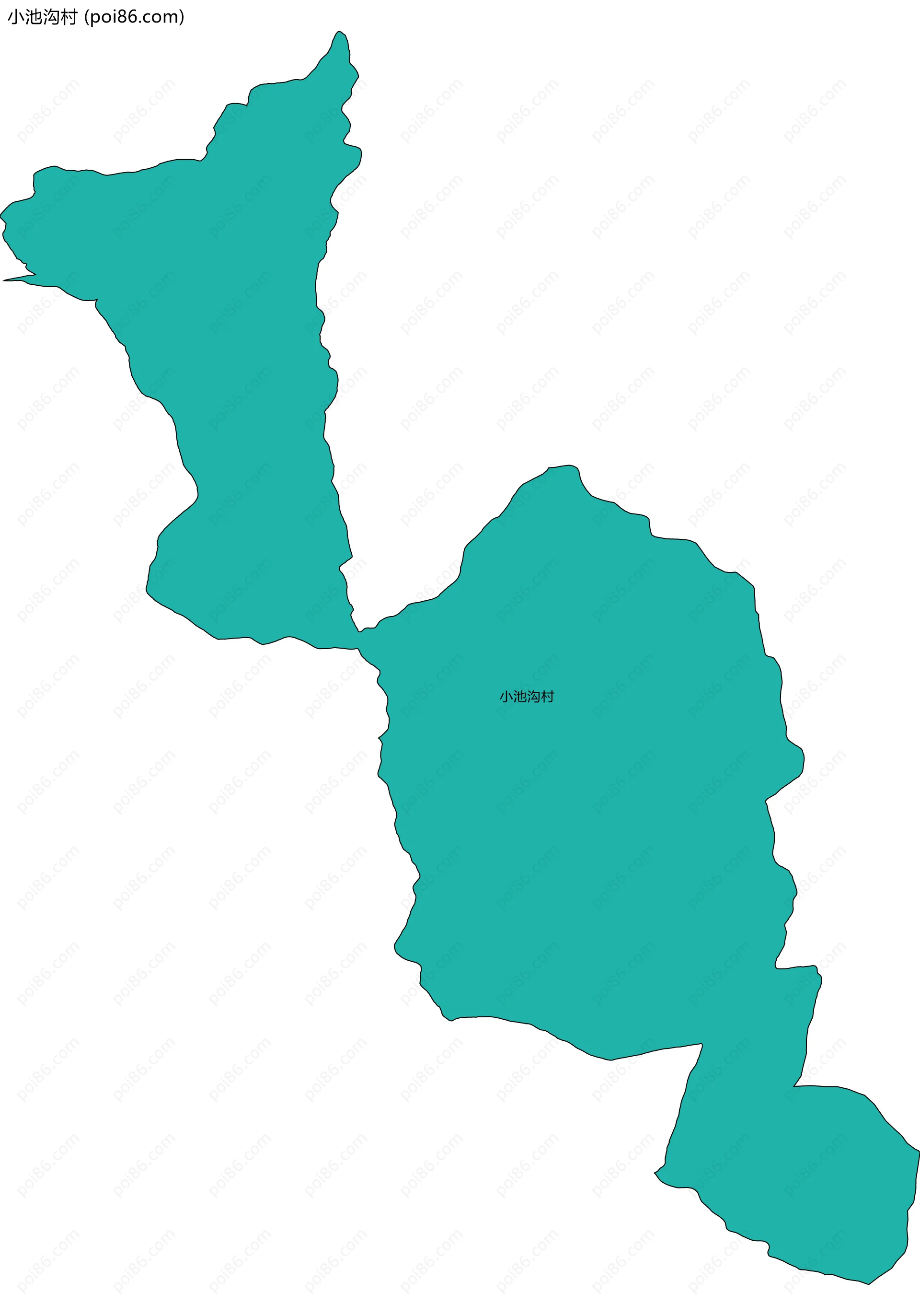 小池沟村边界地图