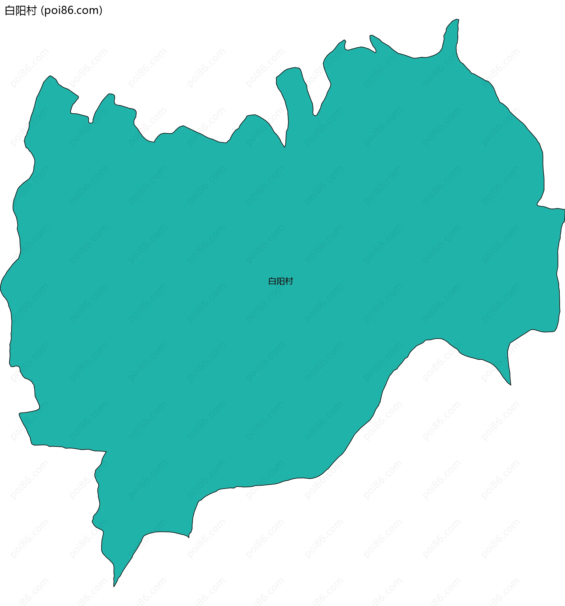 白阳村边界地图
