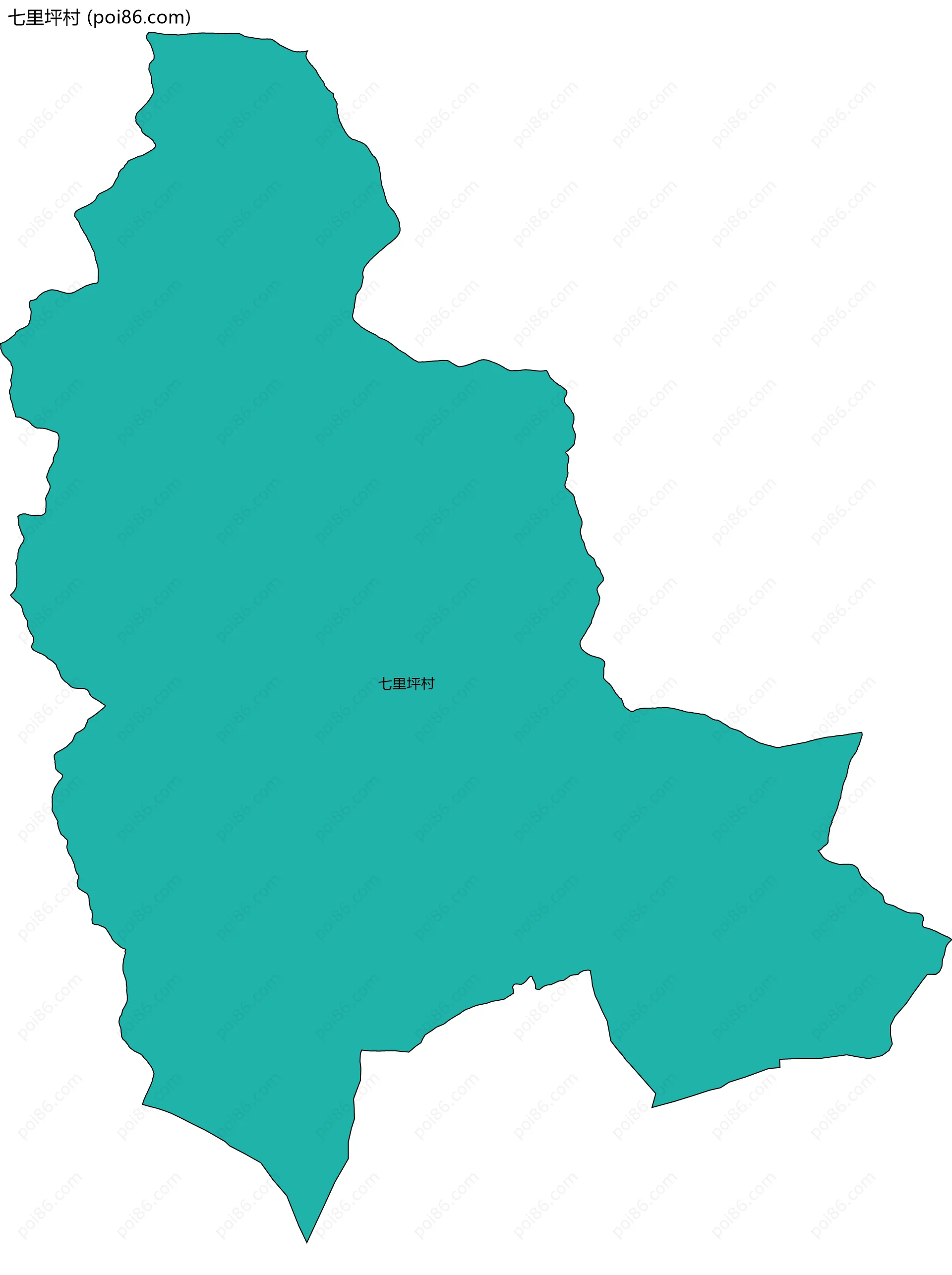 七里坪村边界地图