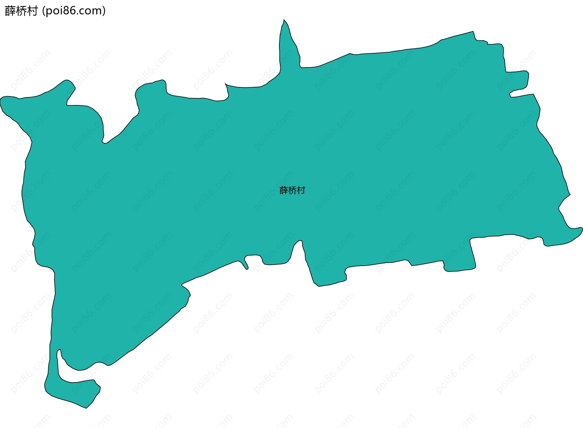 薛桥村边界地图