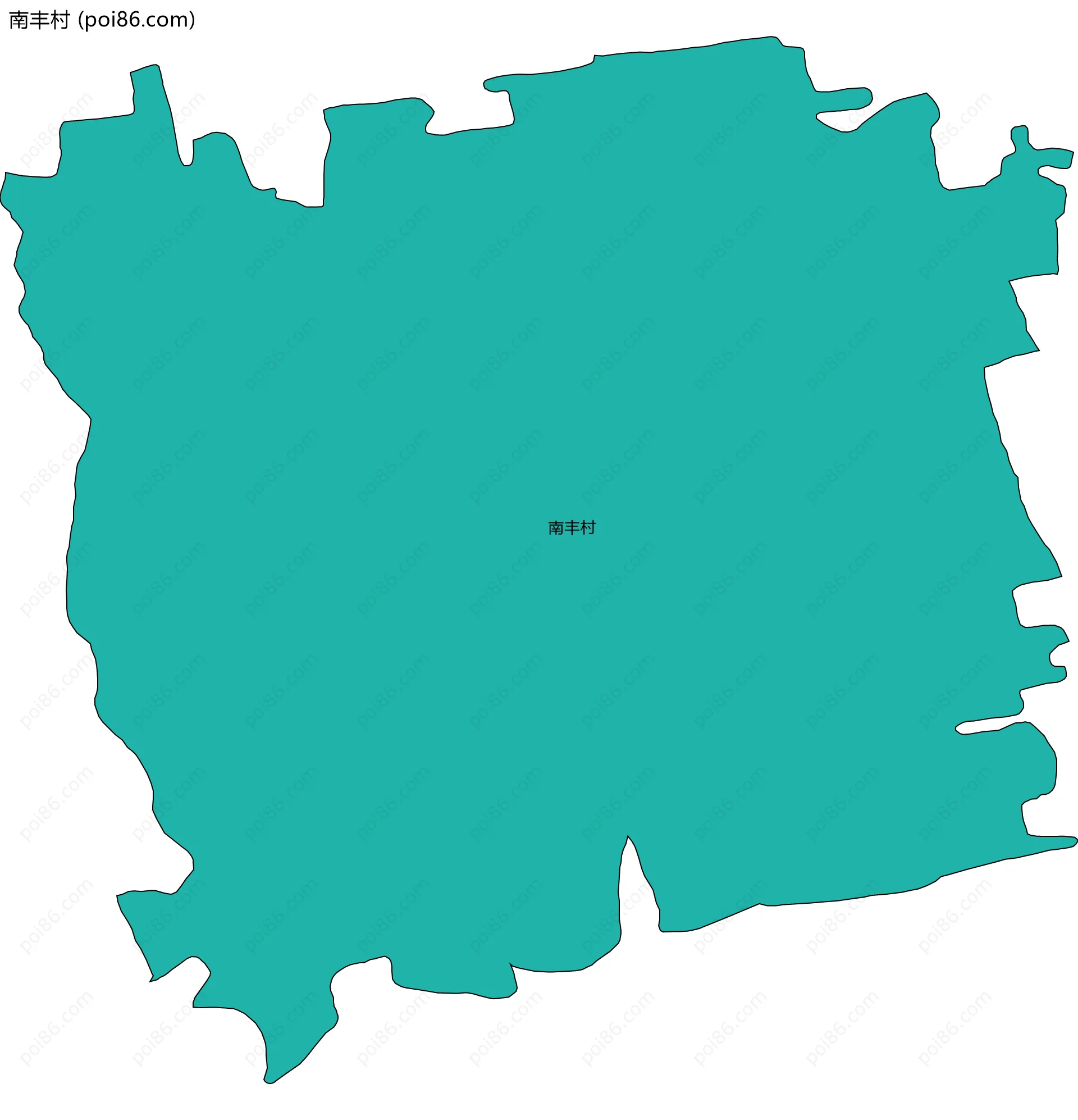 南丰村边界地图