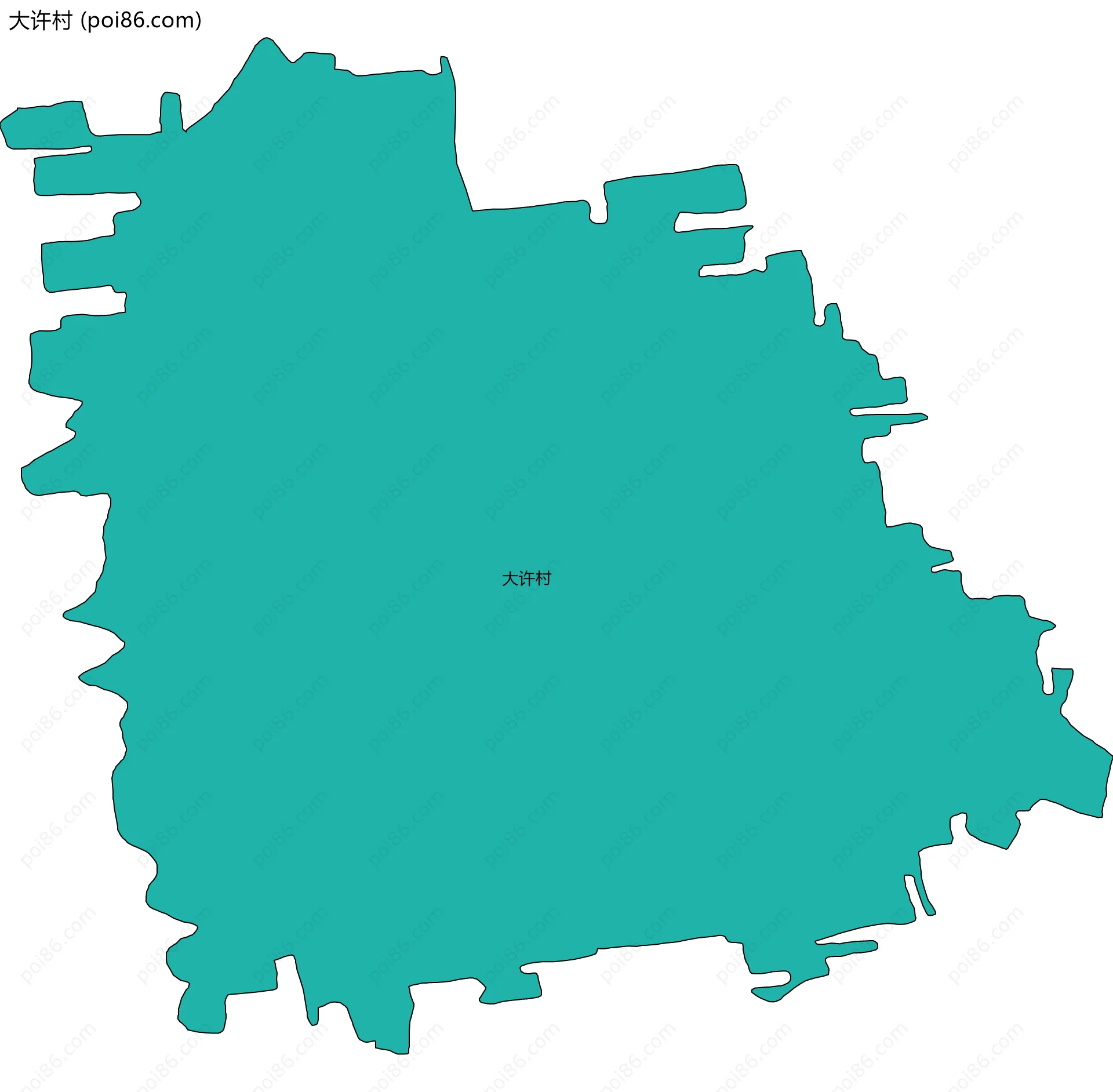大许村边界地图