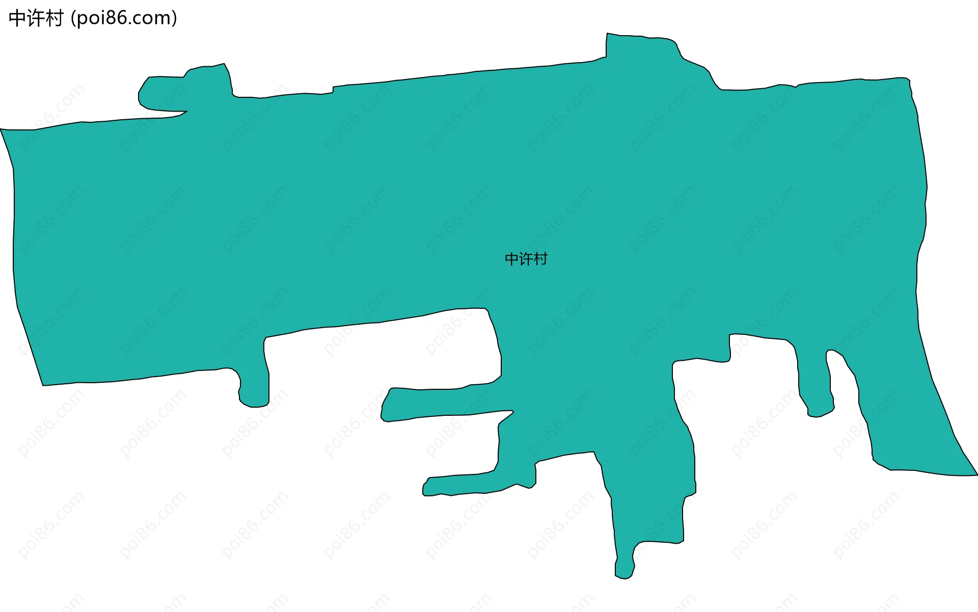 中许村边界地图