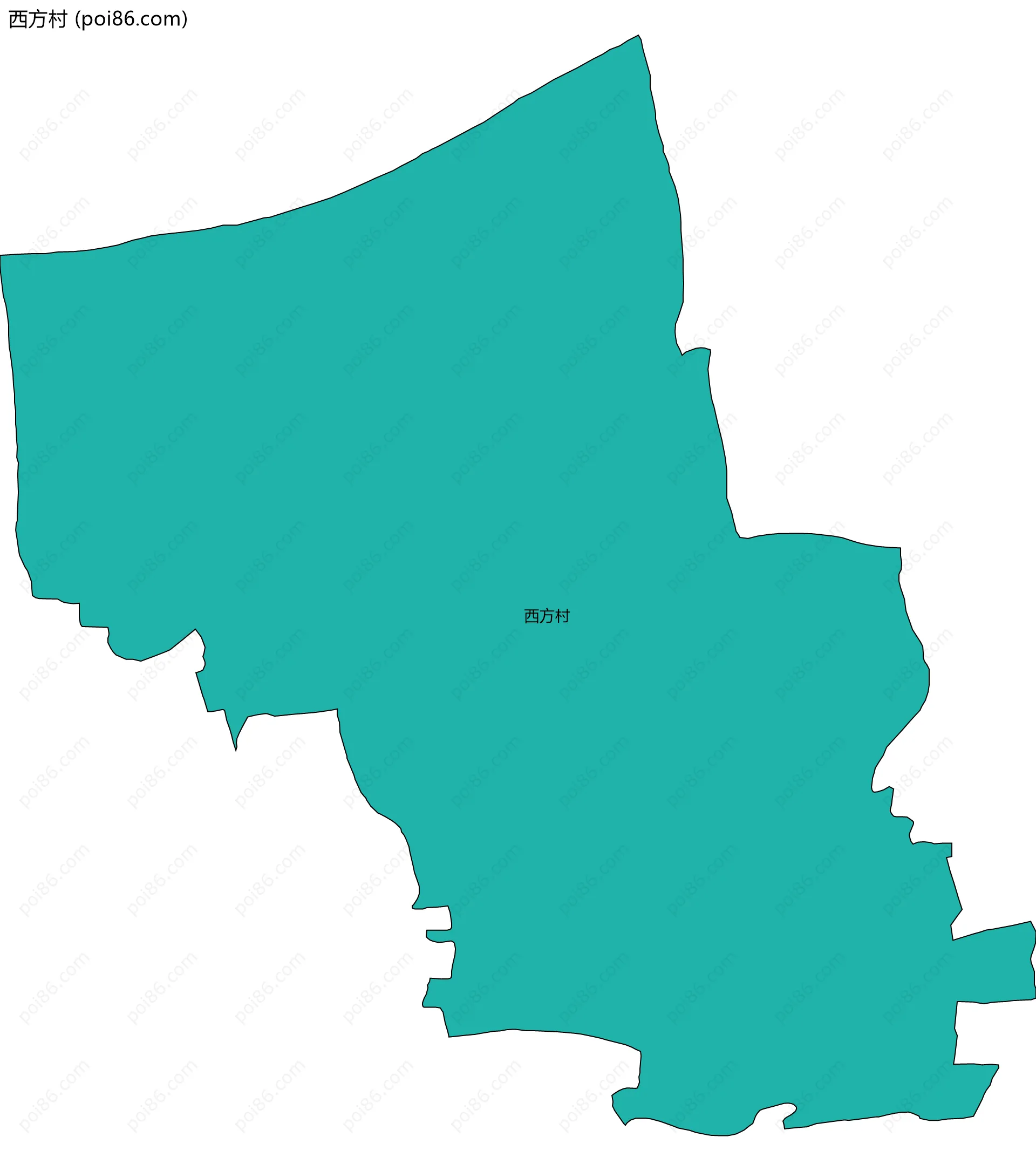 西方村边界地图